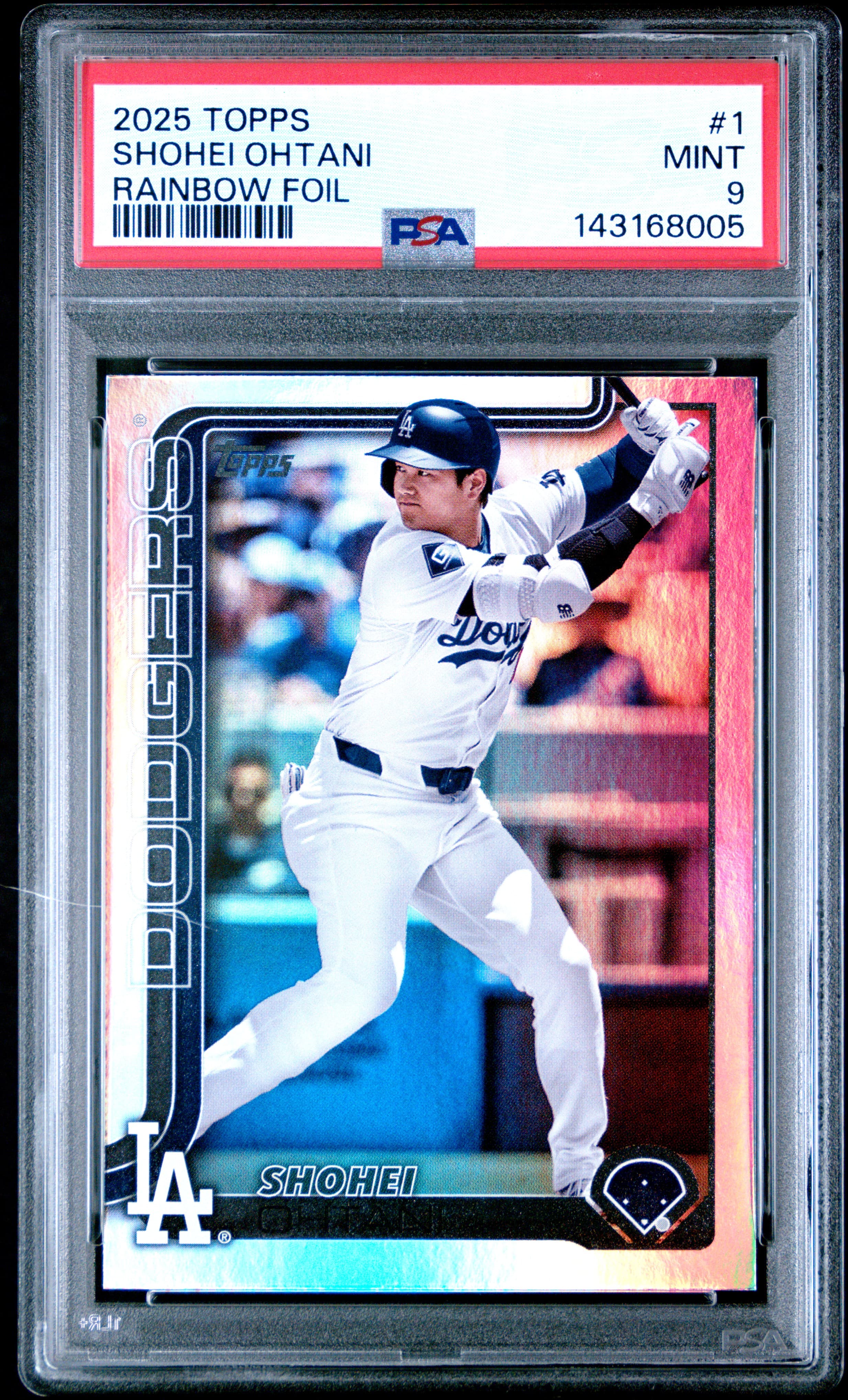 2025 TOPPS SHOHEI OHTANI #1 RAINBOW FOIL MINT 9 143168005