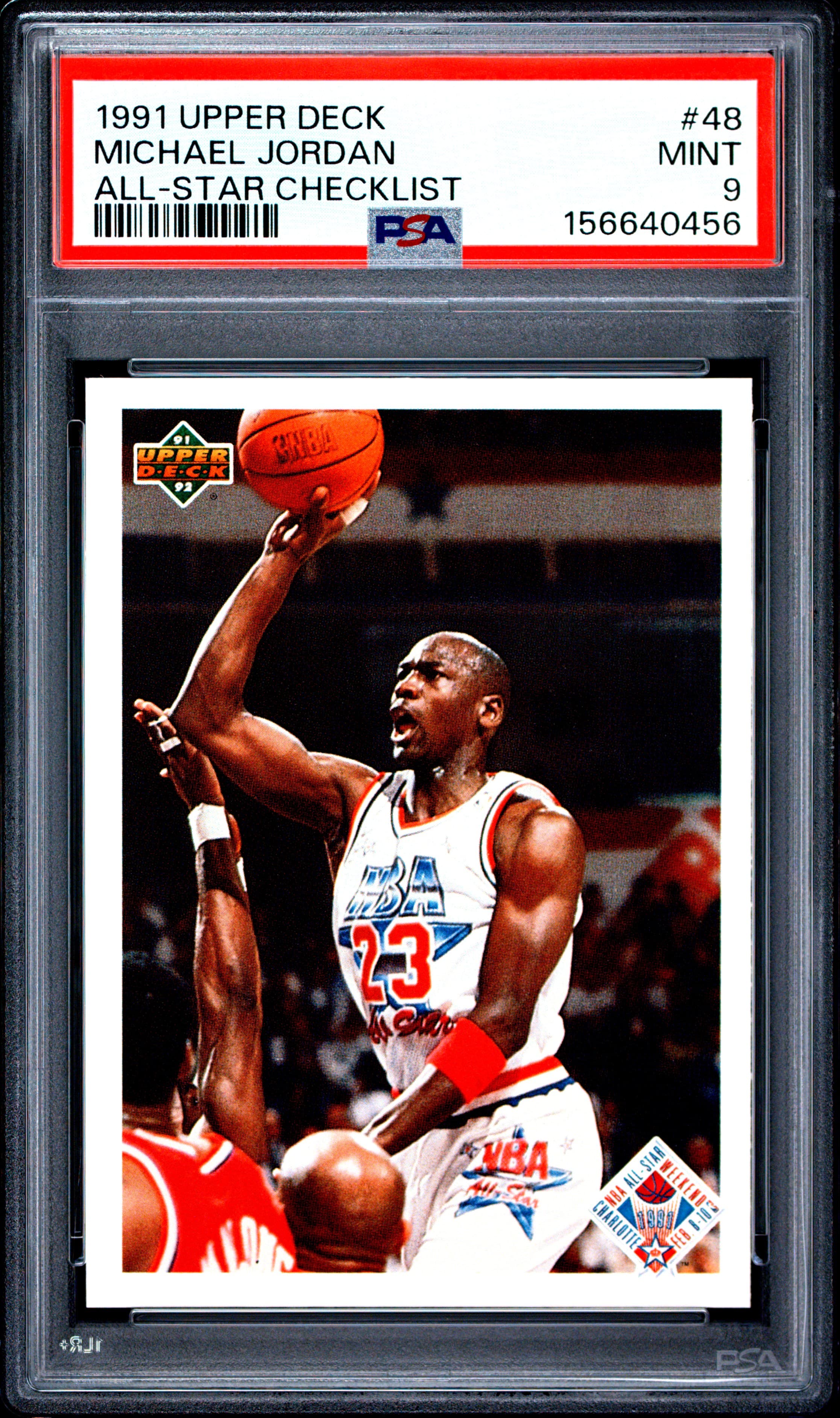 1991 UPPER DECK MICHAEL JORDAN #48 ALL-STAR CHECKLIST MINT 9 156640456