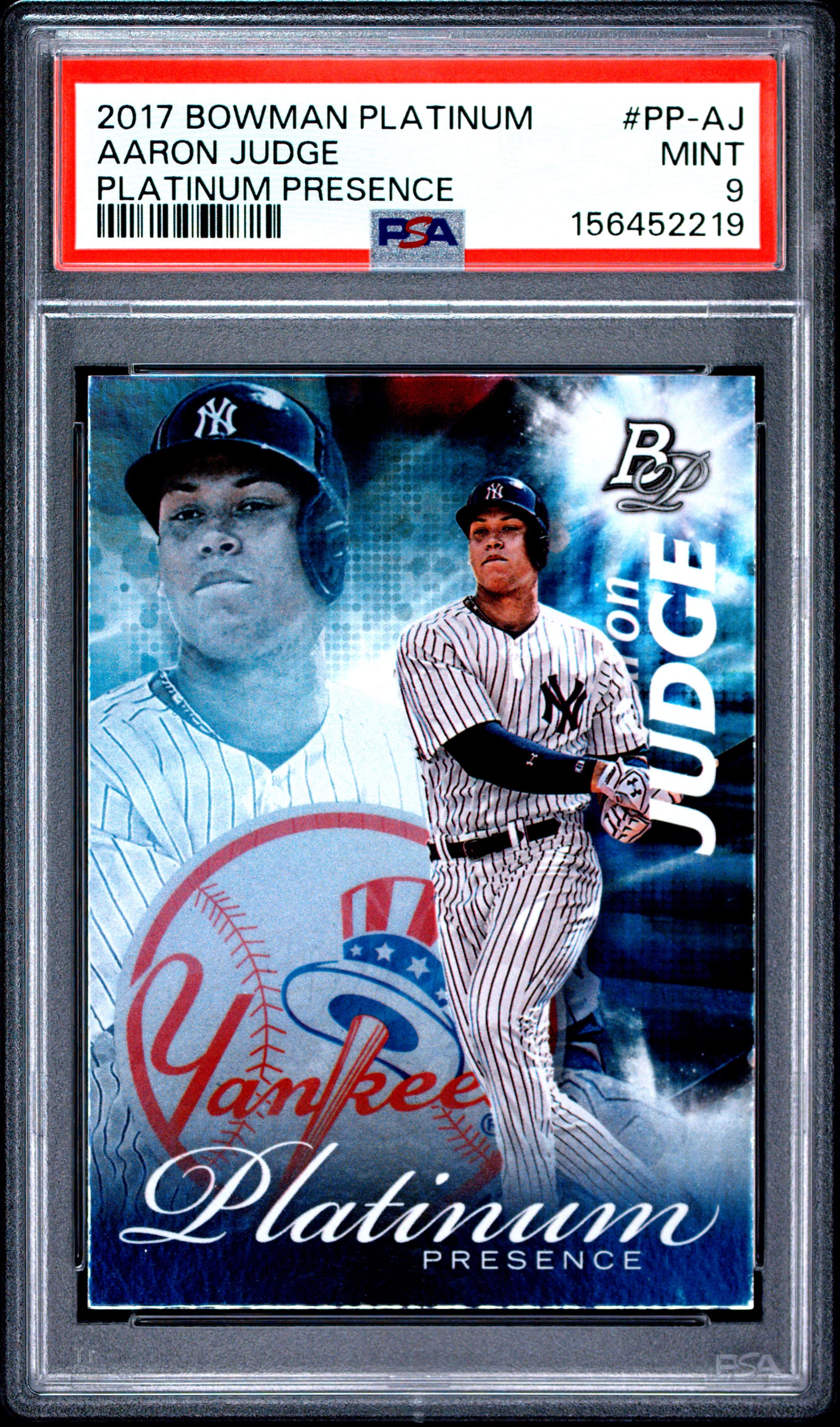 2017 BOWMAN PLATINUM PLATINUM PRESENCE AARON JUDGE #PP-AJ PLATINUM PRESENCE MINT 9 156452219