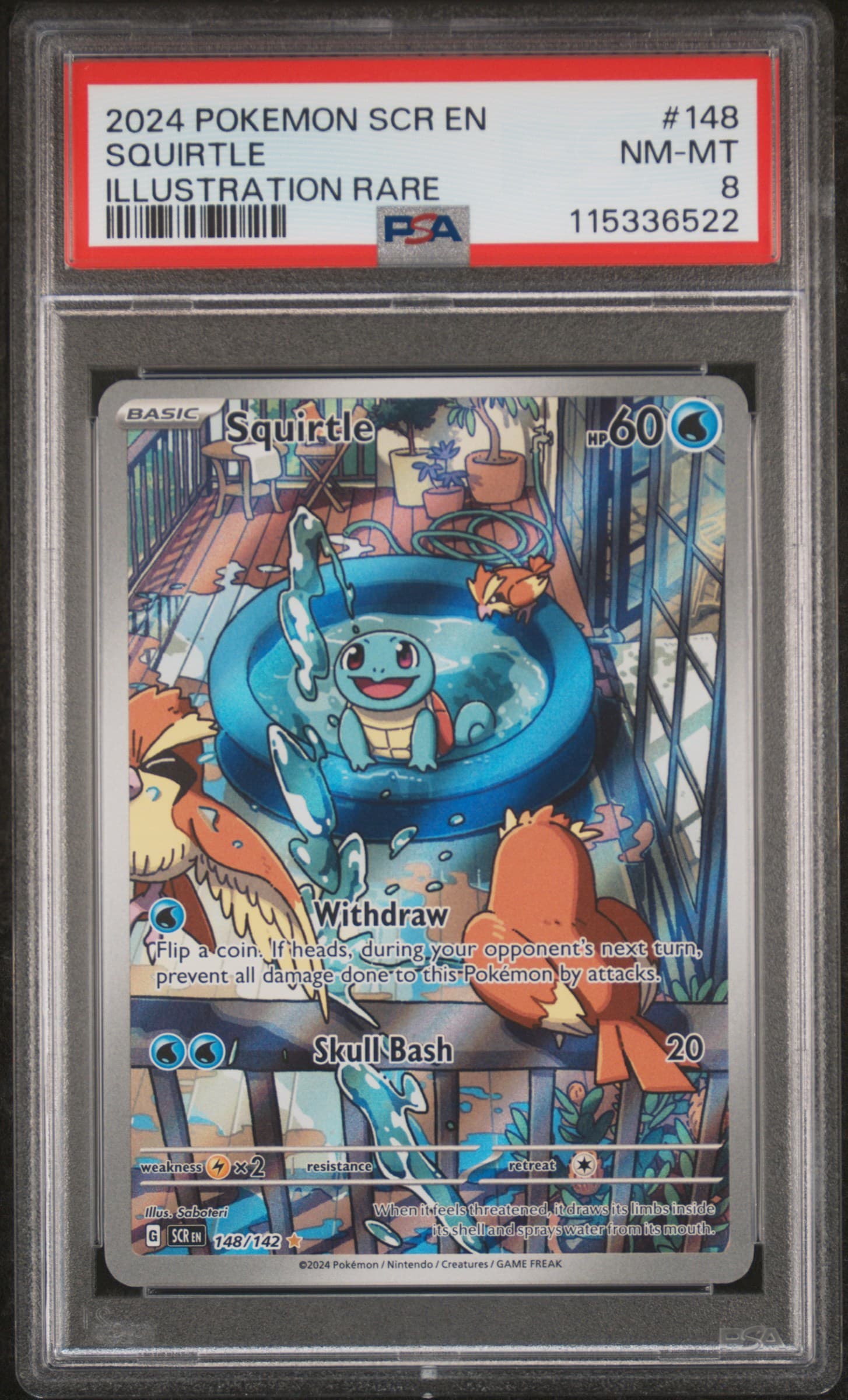 2024 POKEMON SCR EN-STELLAR CROWN SQUIRTLE #148 ILLUSTRATION RARE NM-MT 8 115336522