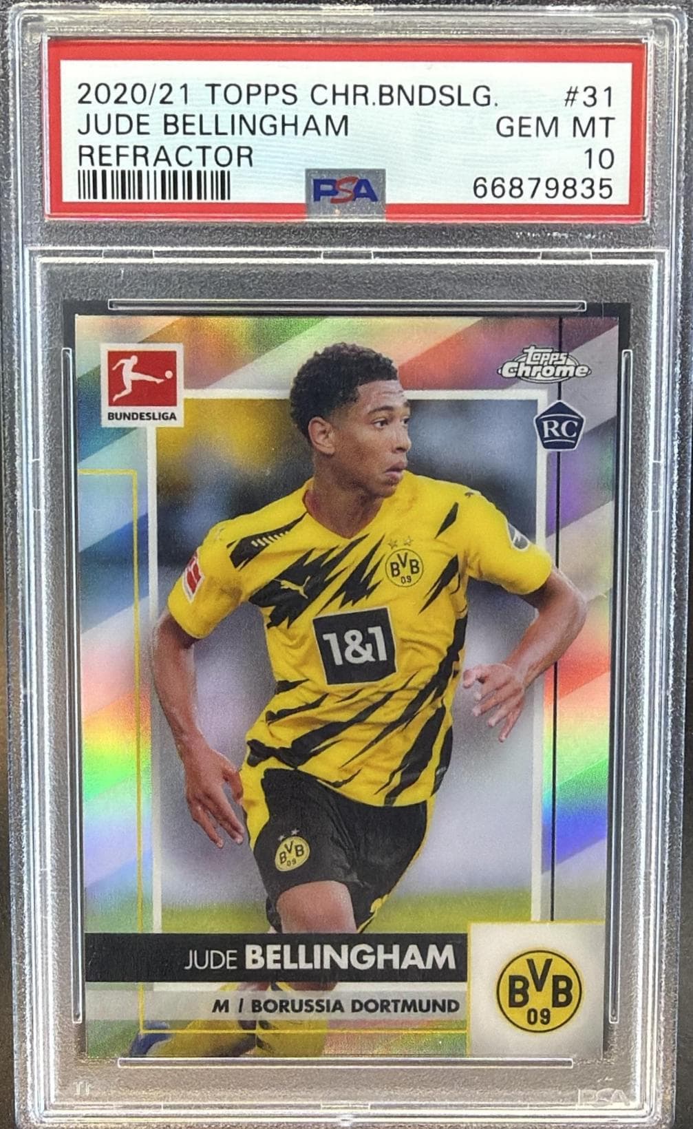 2020 TOPPS CHROME BUNDESLIGA JUDE BELLINGHAM #31 REFRACTOR GEM MT 10 66879835