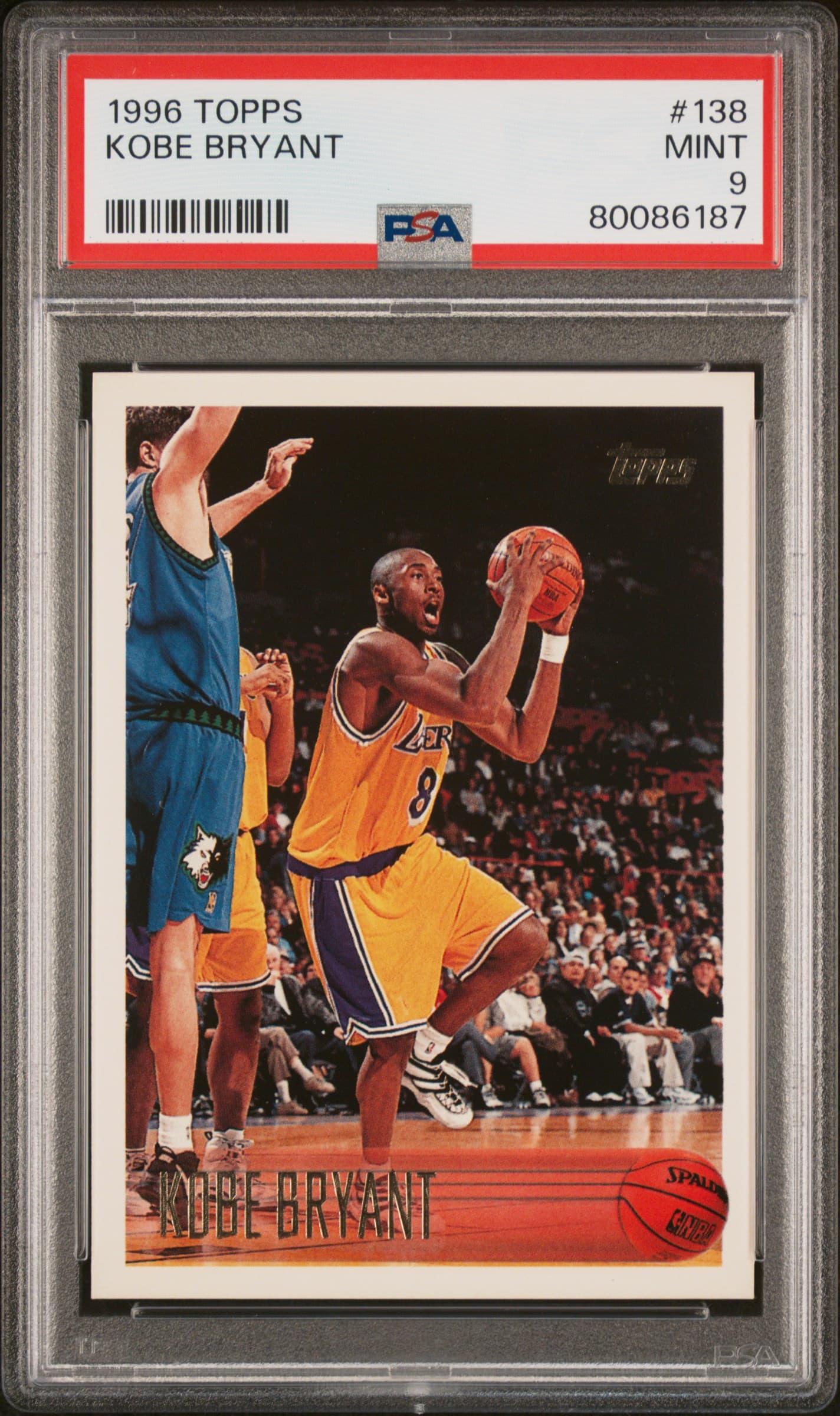 1996 TOPPS KOBE BRYANT #138 MINT 9 80086187