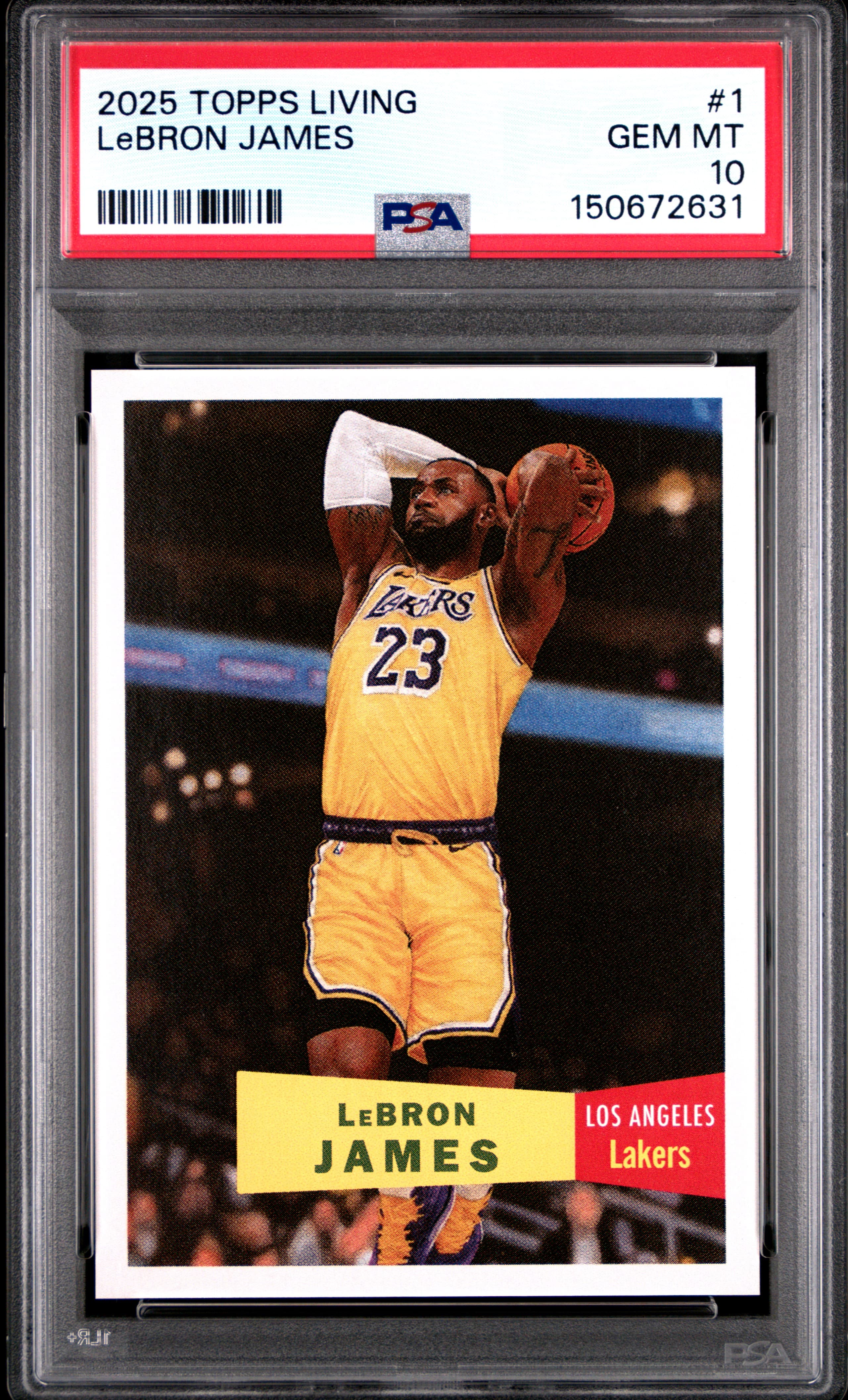 2025 TOPPS LIVING LeBRON JAMES #1 GEM MT 10 150672631