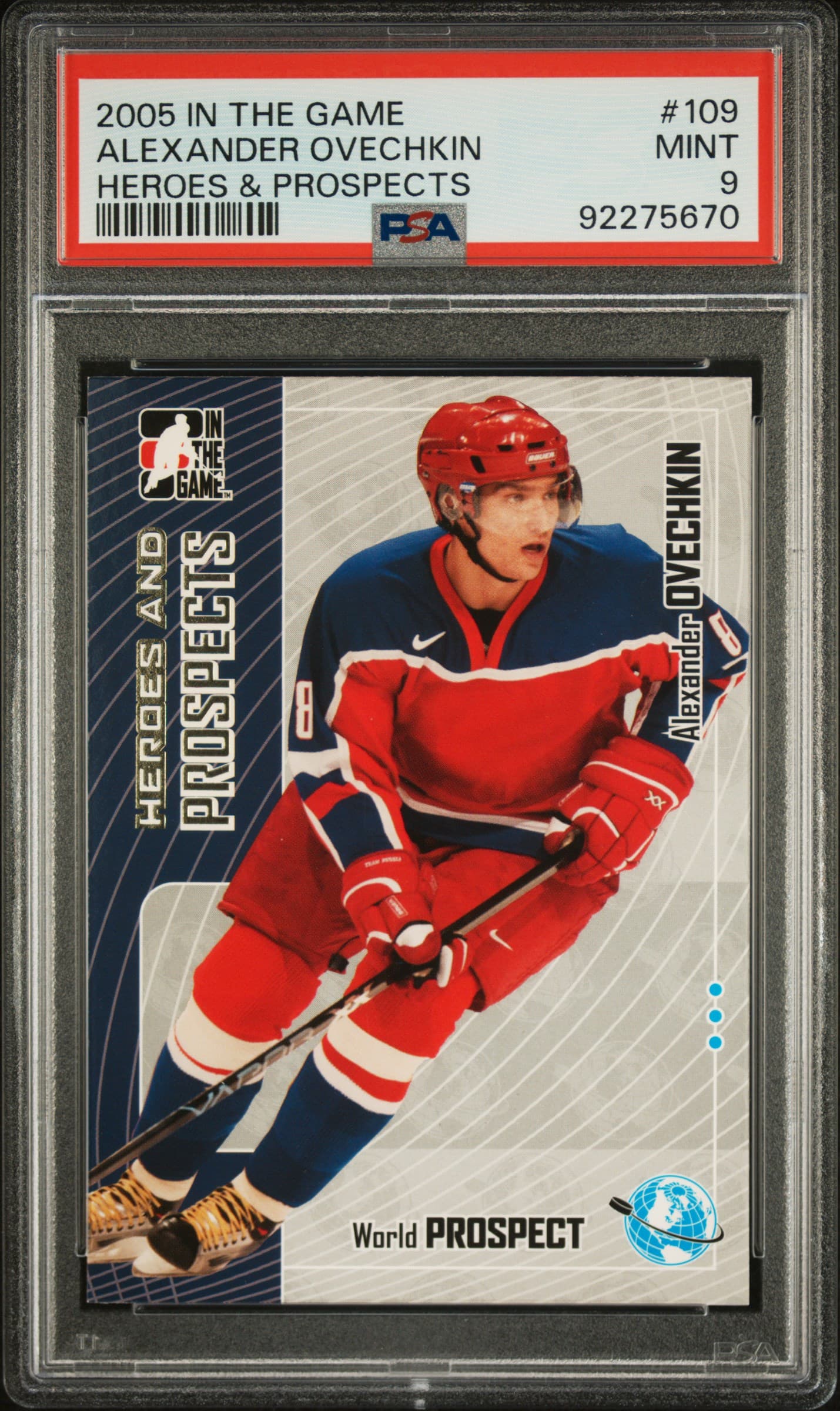 2005 IN THE GAME HEROES & PROSPECTS ALEXANDER OVECHKIN #109 HEROES & PROSPECTS MINT 9 92275670