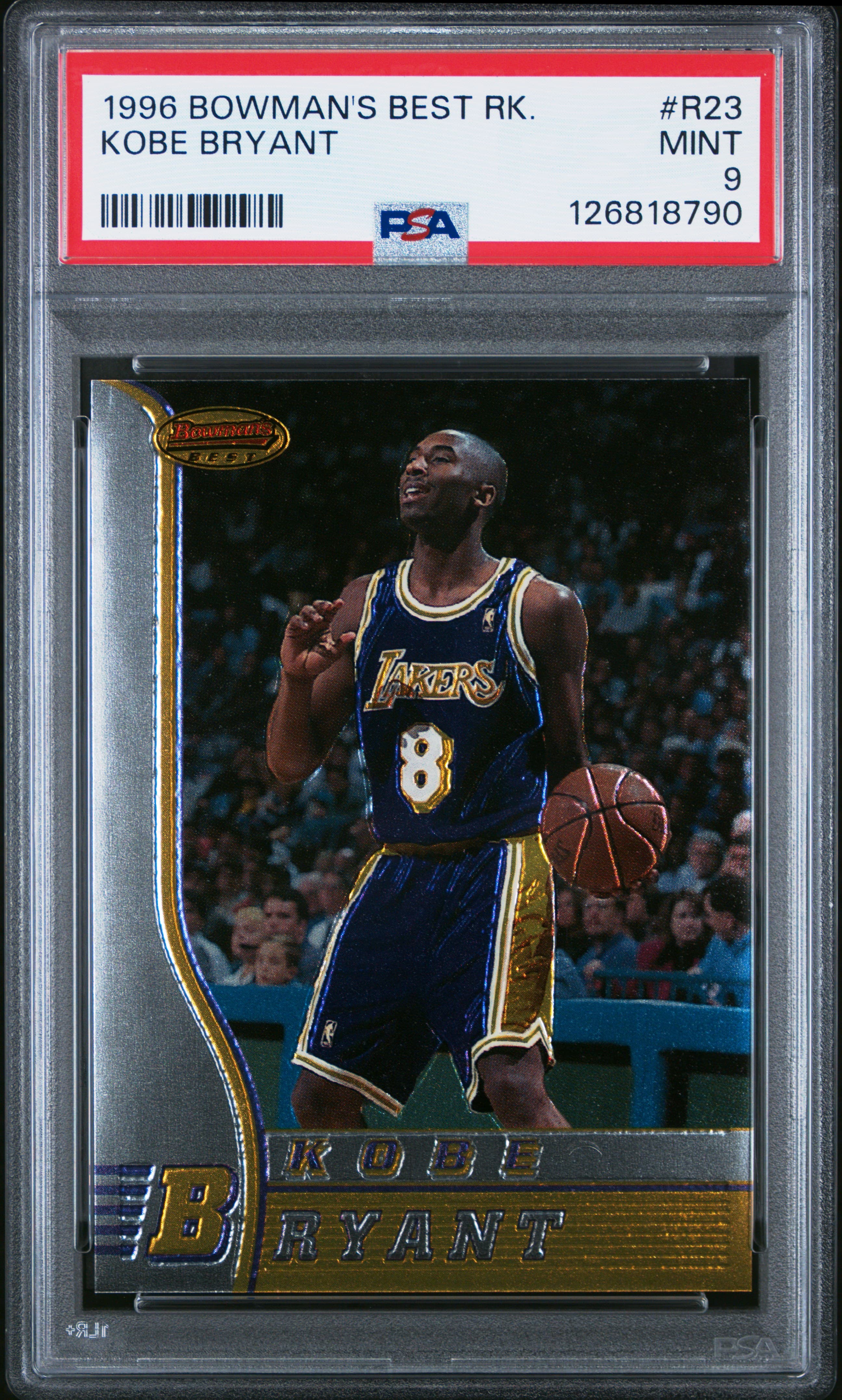 1996 BOWMAN'S BEST ROOKIE KOBE BRYANT #R23 MINT 9 126818790