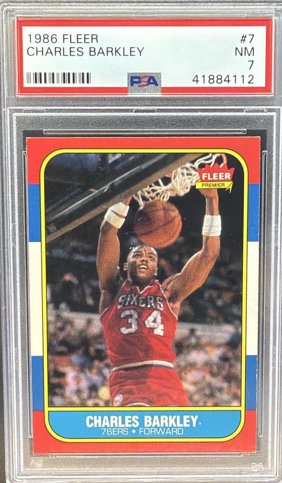 1986 FLEER CHARLES BARKLEY #7 NM 7 41884112