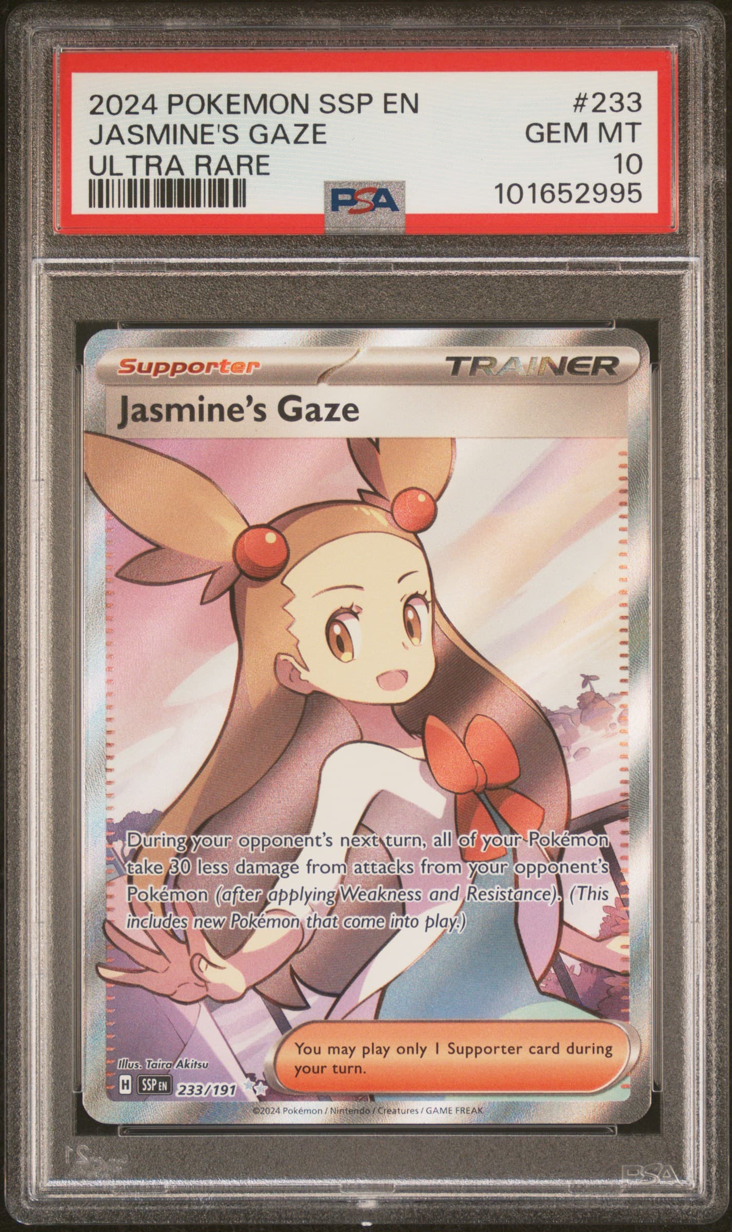 2024 POKEMON SSP EN-SURGING SPARKS JASMINE'S GAZE #233 ULTRA RARE GEM MT 10 101652995