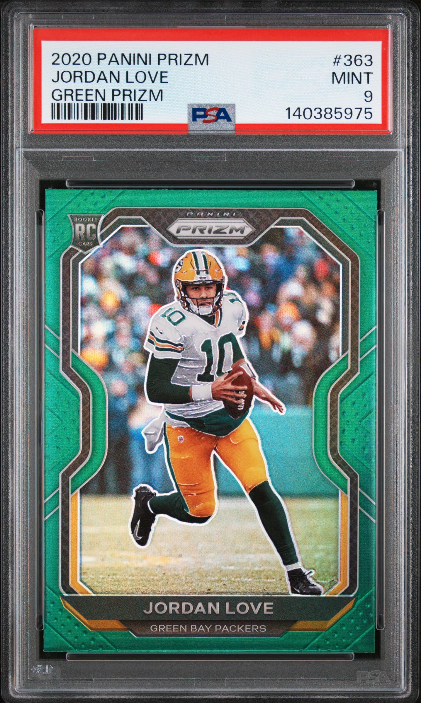 2020 PANINI PRIZM JORDAN LOVE #363 GREEN PRIZM MINT 9 140385975