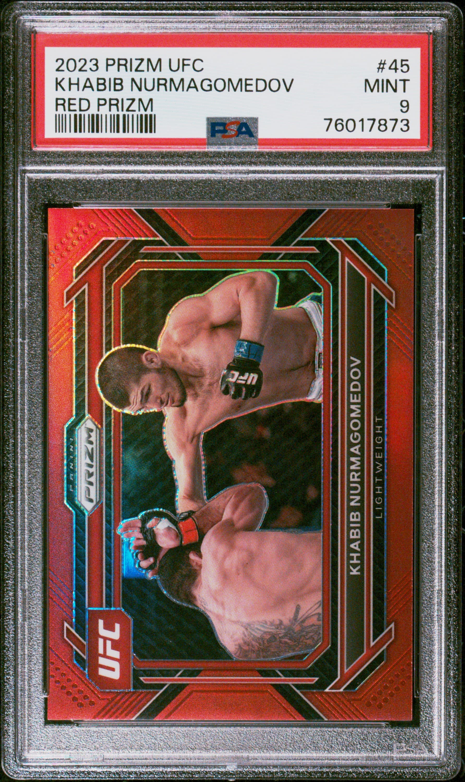 2023 PANINI PRIZM UFC KHABIB NURMAGOMEDOV #45 RED PRIZM MINT 9 76017873