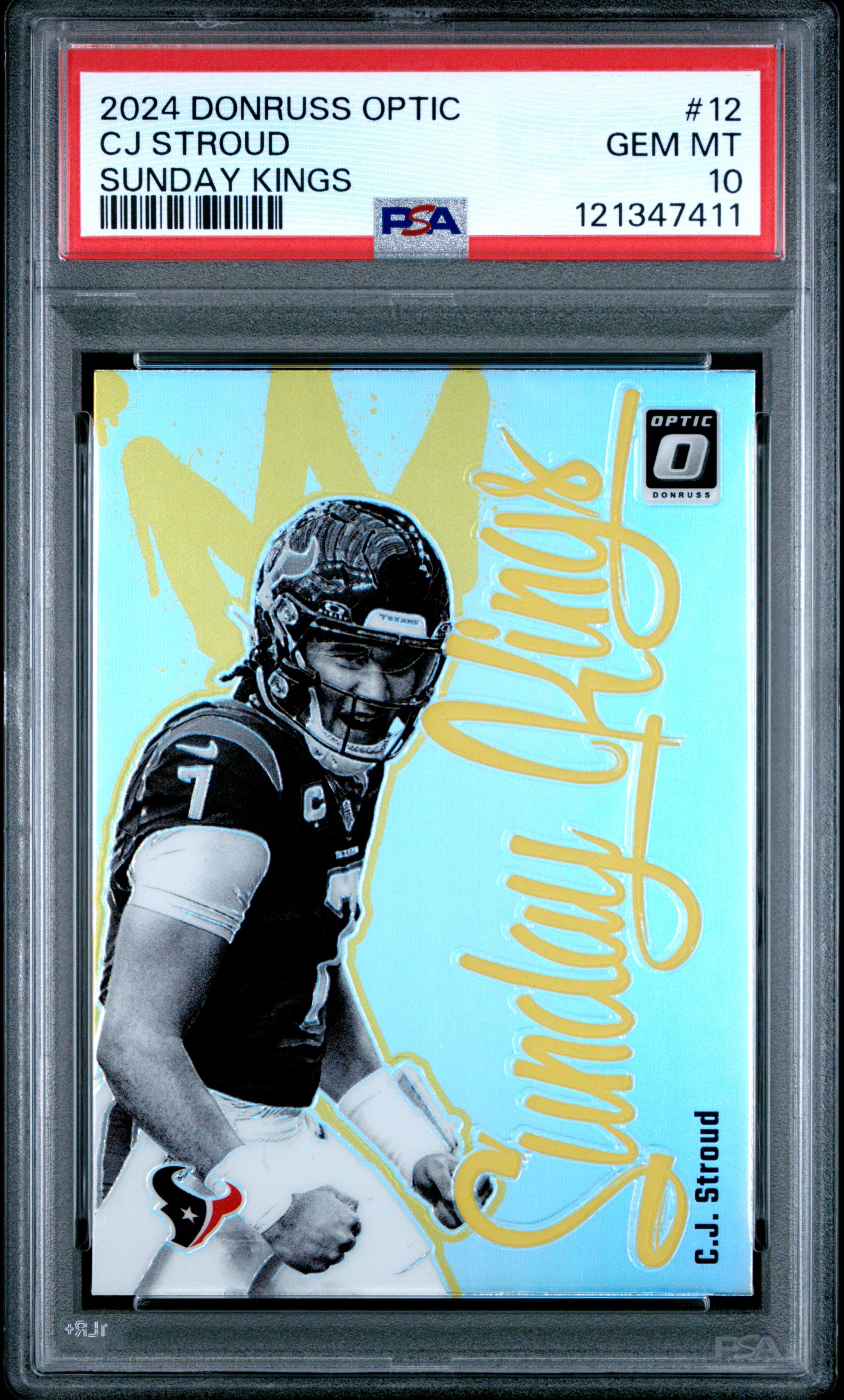 2024 PANINI DONRUSS OPTIC SUNDAY KINGS CJ STROUD #12 GEM MT 10 121347411