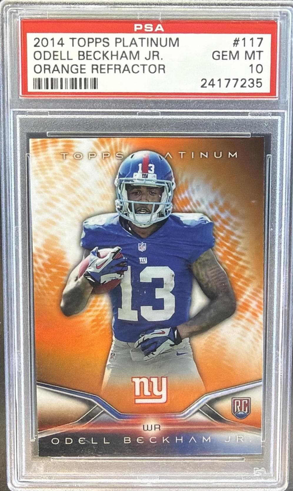 2014 TOPPS PLATINUM ODELL BECKHAM JR. #117 ORANGE REFRACTOR GEM MT 10 24177235