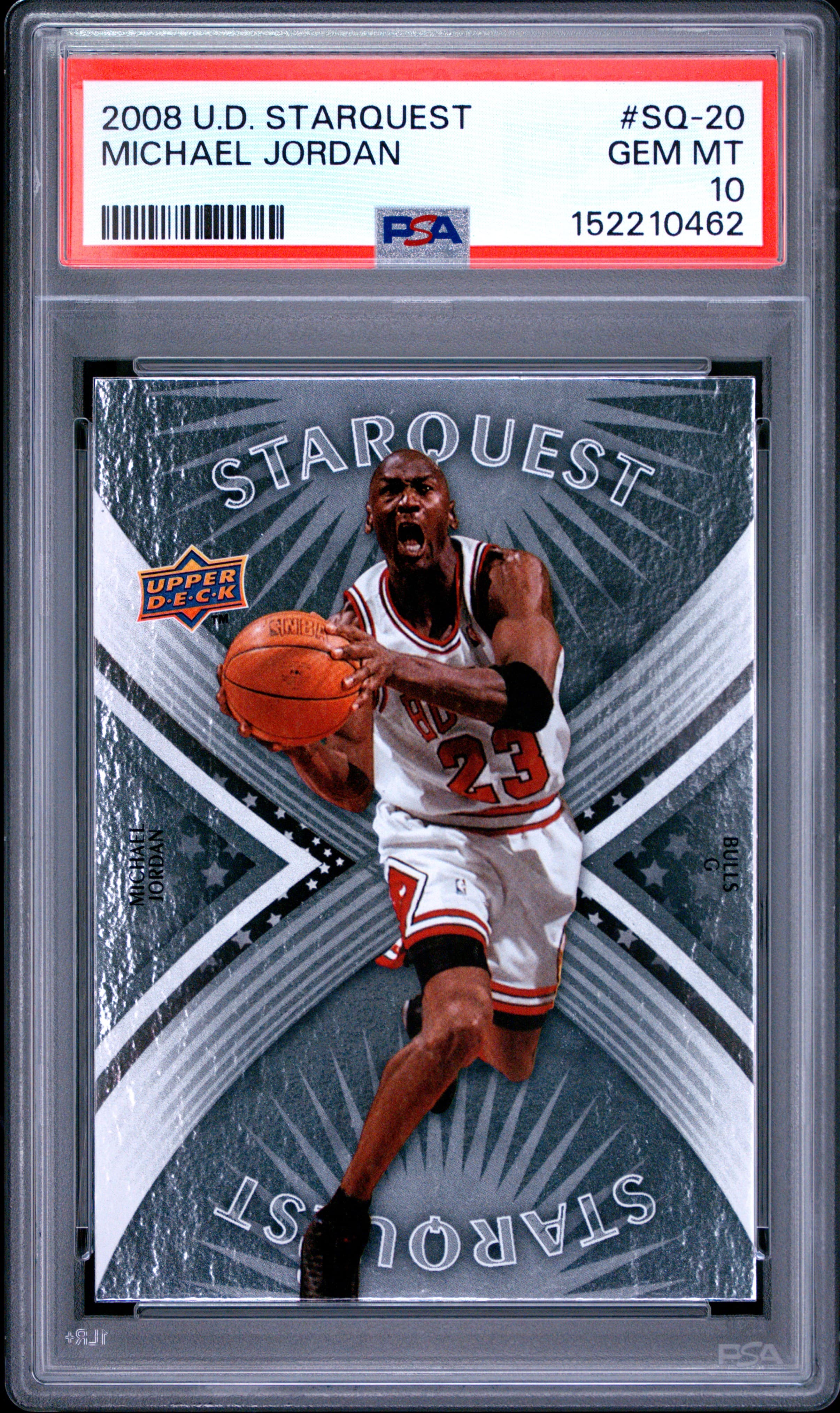 2008 UPPER DECK STARQUEST MICHAEL JORDAN #SQ-20 GEM MT 10 152210462