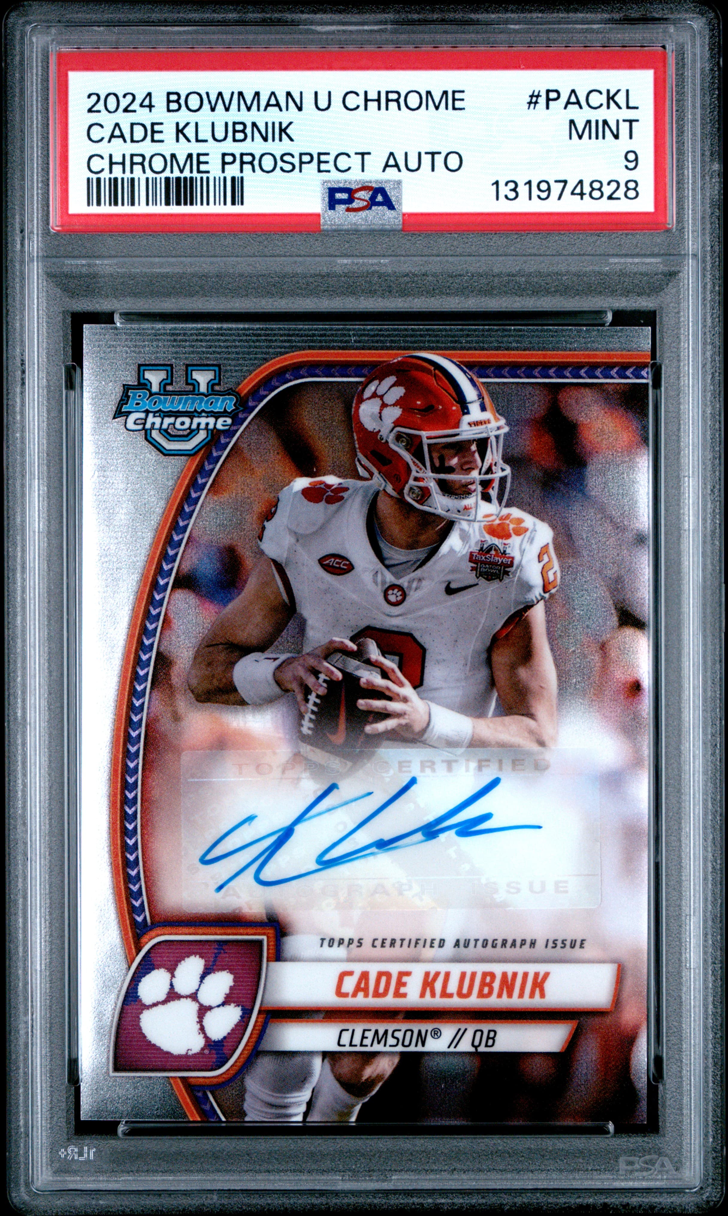 2024 BOWMAN UNIVERSITY CHROME BOWMAN CHROME PROSPECT AUTOGRAPHS CADE KLUBNIK #PACKL MINT 9 131974828