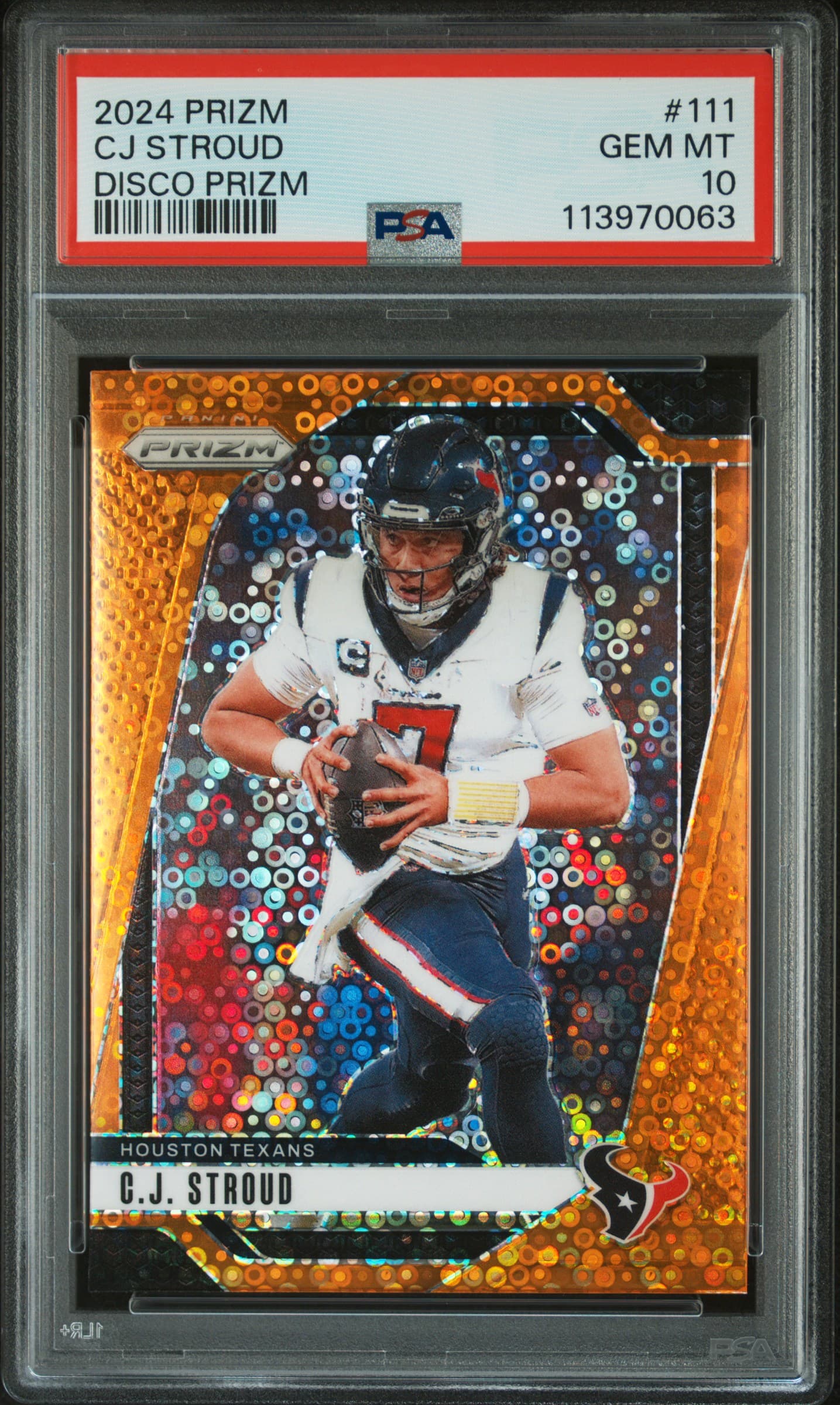 2024 PANINI PRIZM CJ STROUD #111 DISCO PRIZM GEM MT 10 113970063