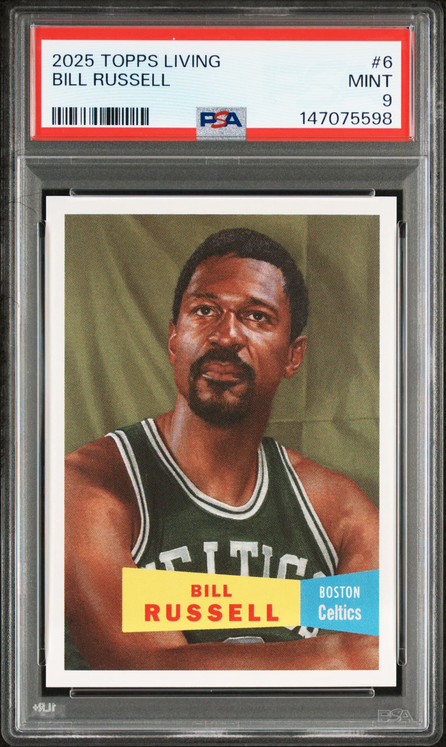 2025 TOPPS LIVING BILL RUSSELL #6 MINT 9 147075598