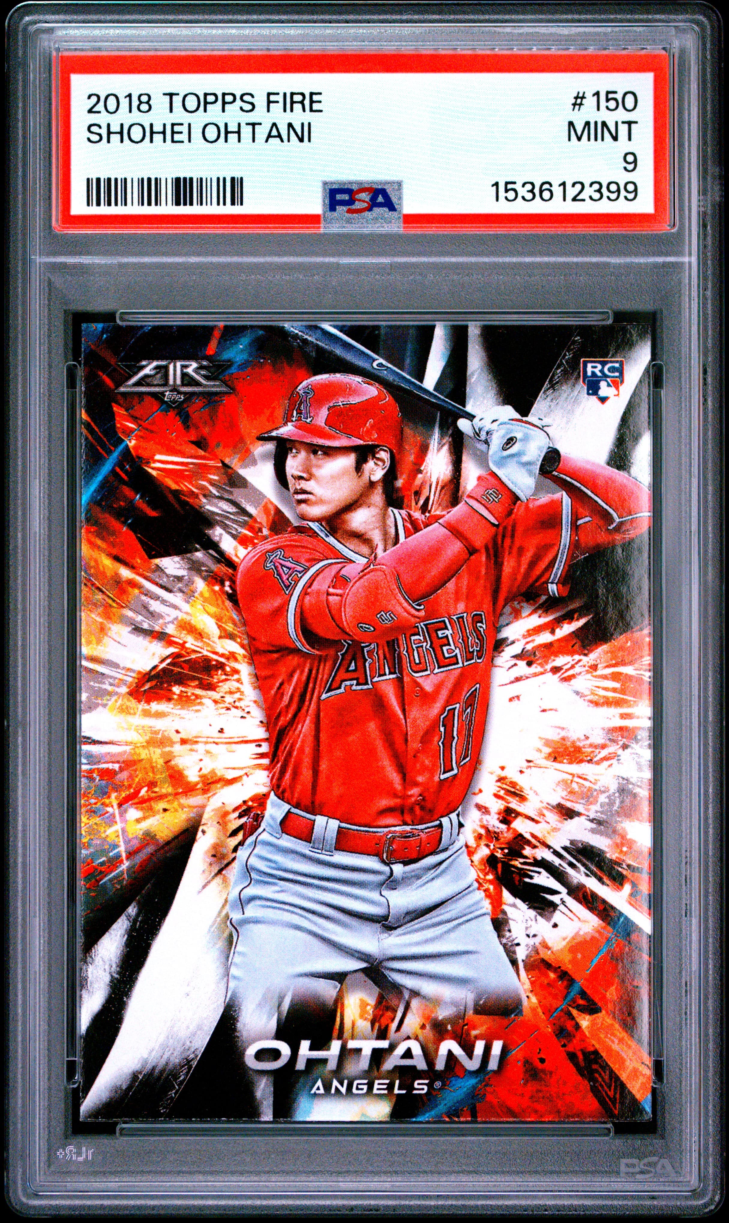 2018 TOPPS FIRE SHOHEI OHTANI #150 MINT 9 153612399