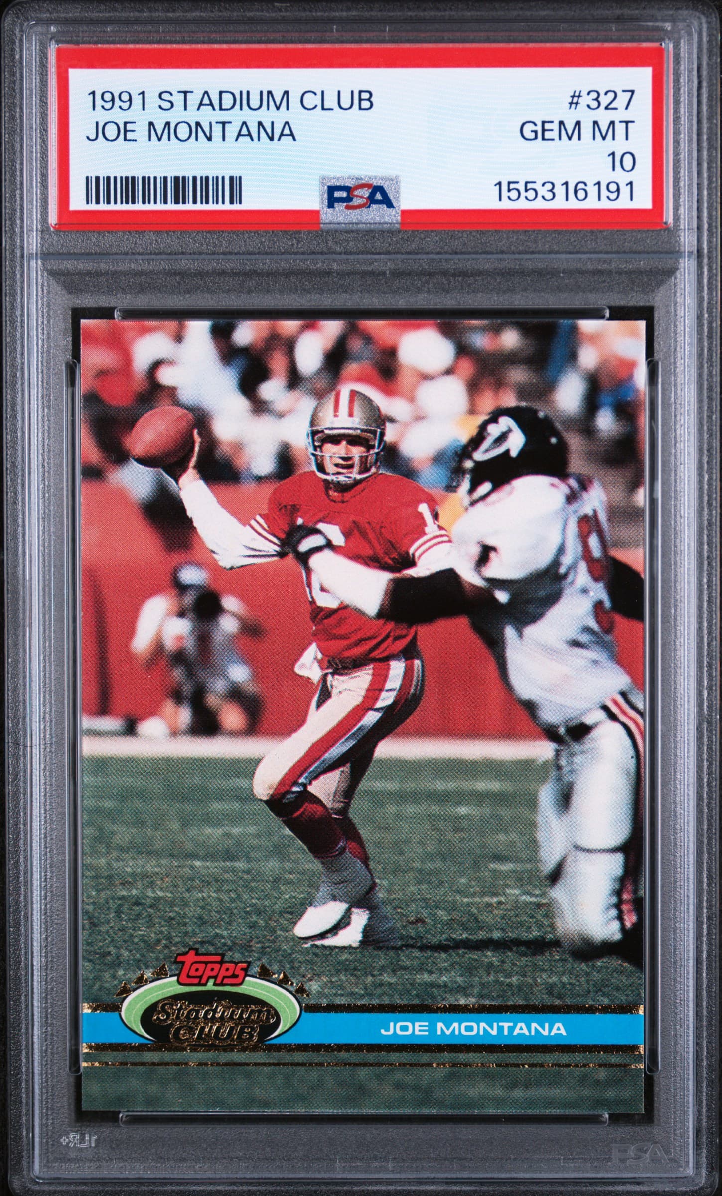 1991 STADIUM CLUB JOE MONTANA #327 GEM MT 10 155316191