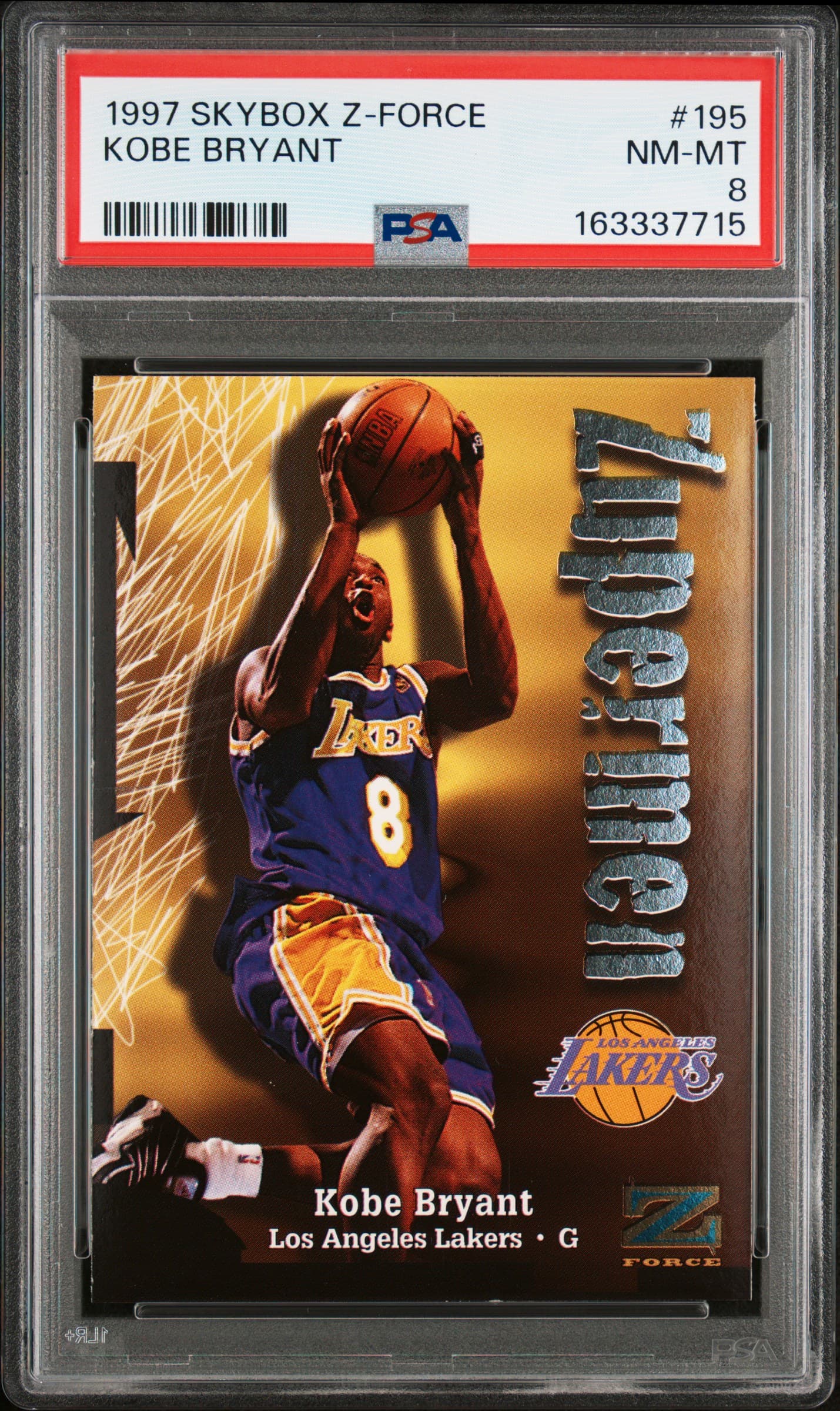 1997 SKYBOX Z-FORCE KOBE BRYANT #195 NM-MT 8 163337715