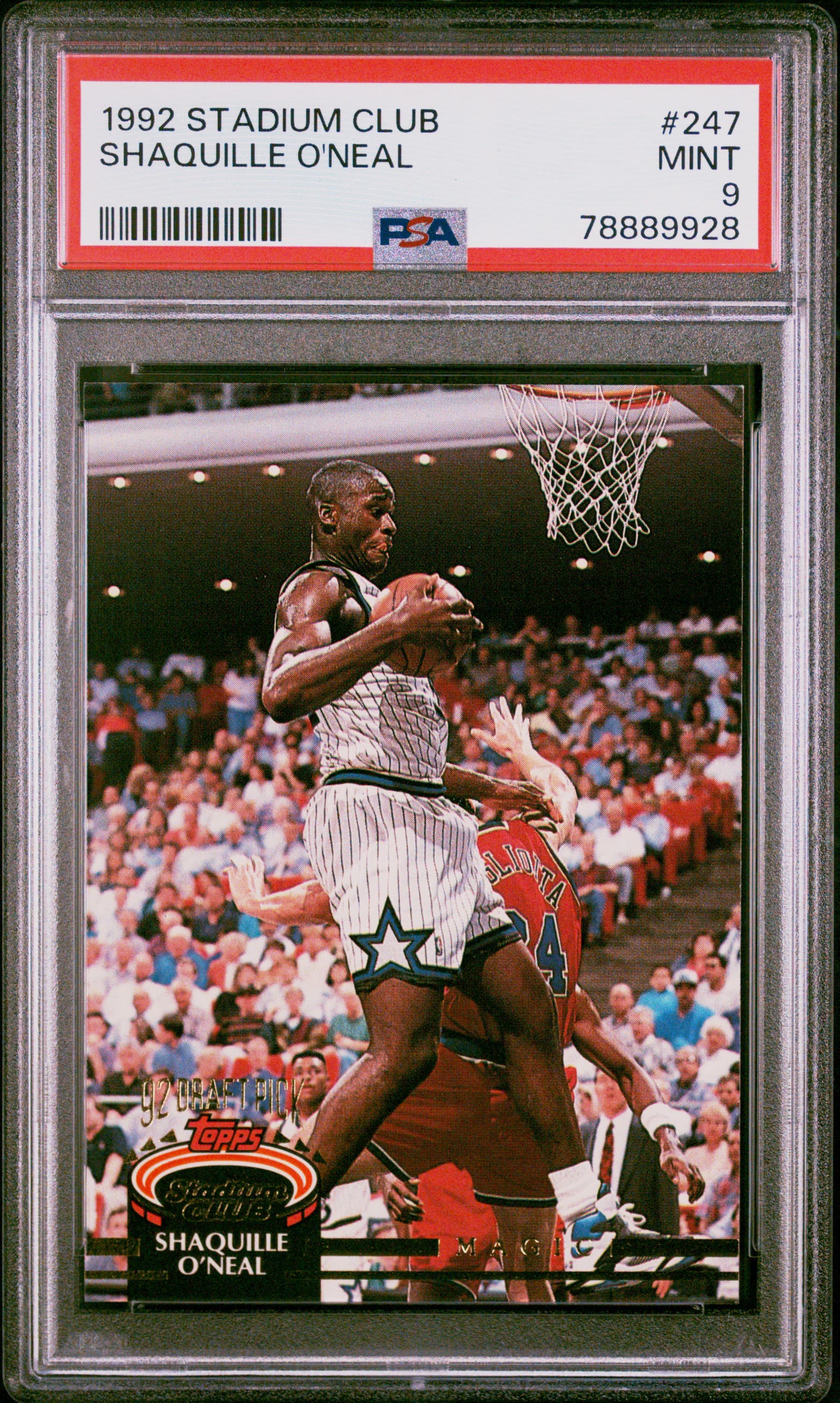 1992 STADIUM CLUB SHAQUILLE O'NEAL #247 MINT 9 78889928