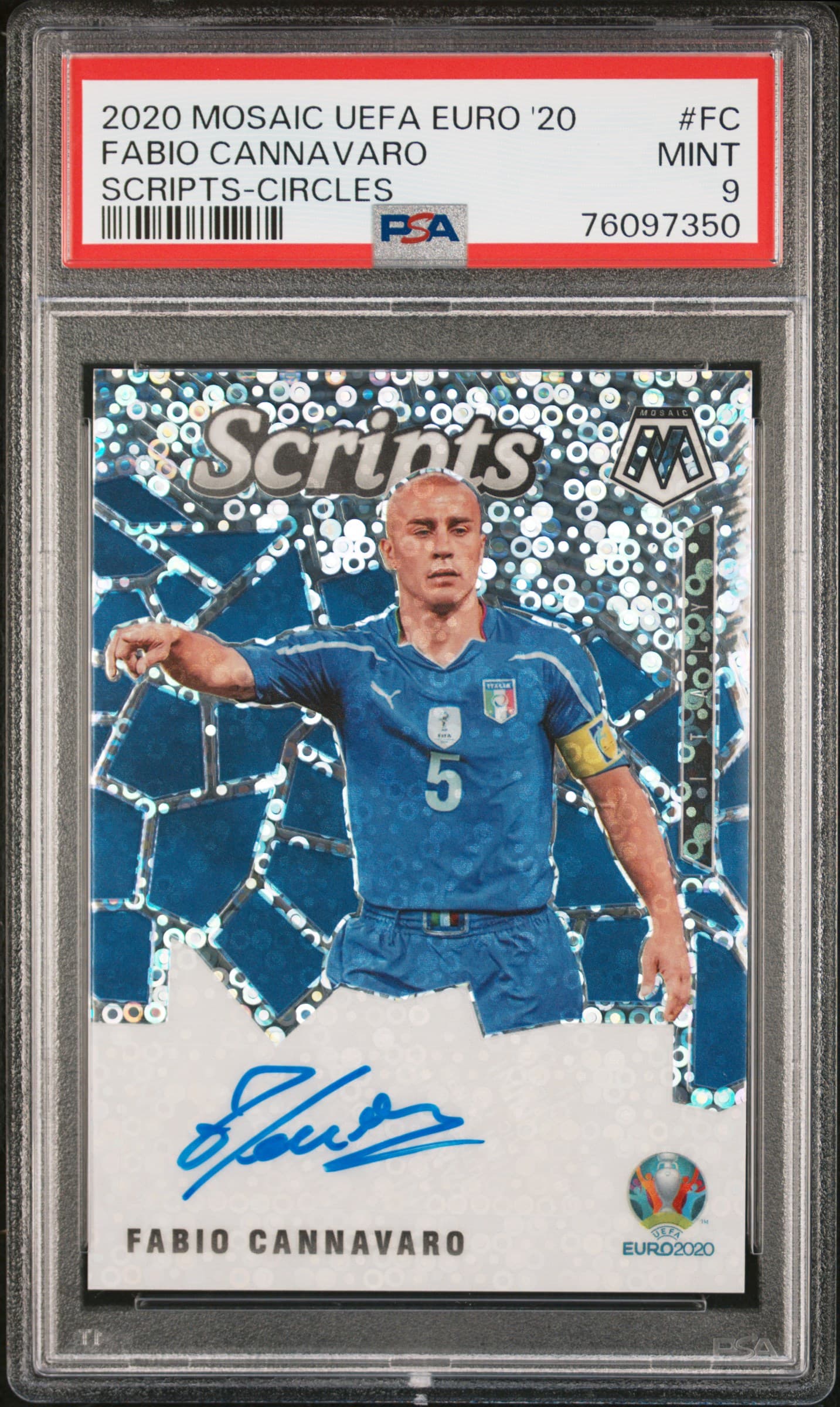 2020 PANINI MOSAIC UEFA EURO 2020 SCRIPTS MOSAIC FABIO CANNAVARO #FC SCRIPTS-CIRCLES MINT 9 76097350