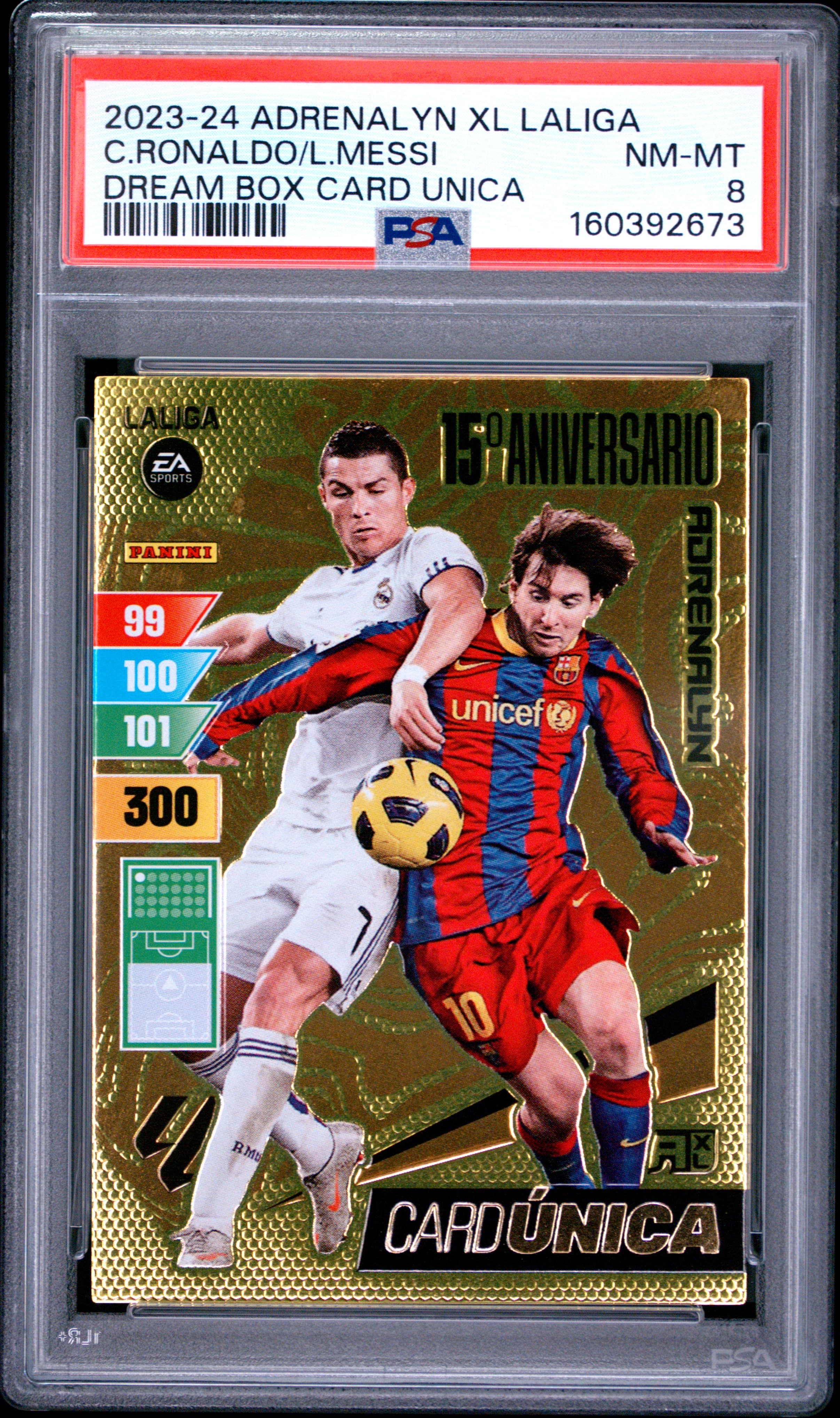 2023 PANINI ADRENALYN XL LALIGA DREAM BOX CARD UNICA C.RONALDO/L.MESSI DREAM BOX CARD UNICA NM-MT 8 160392673