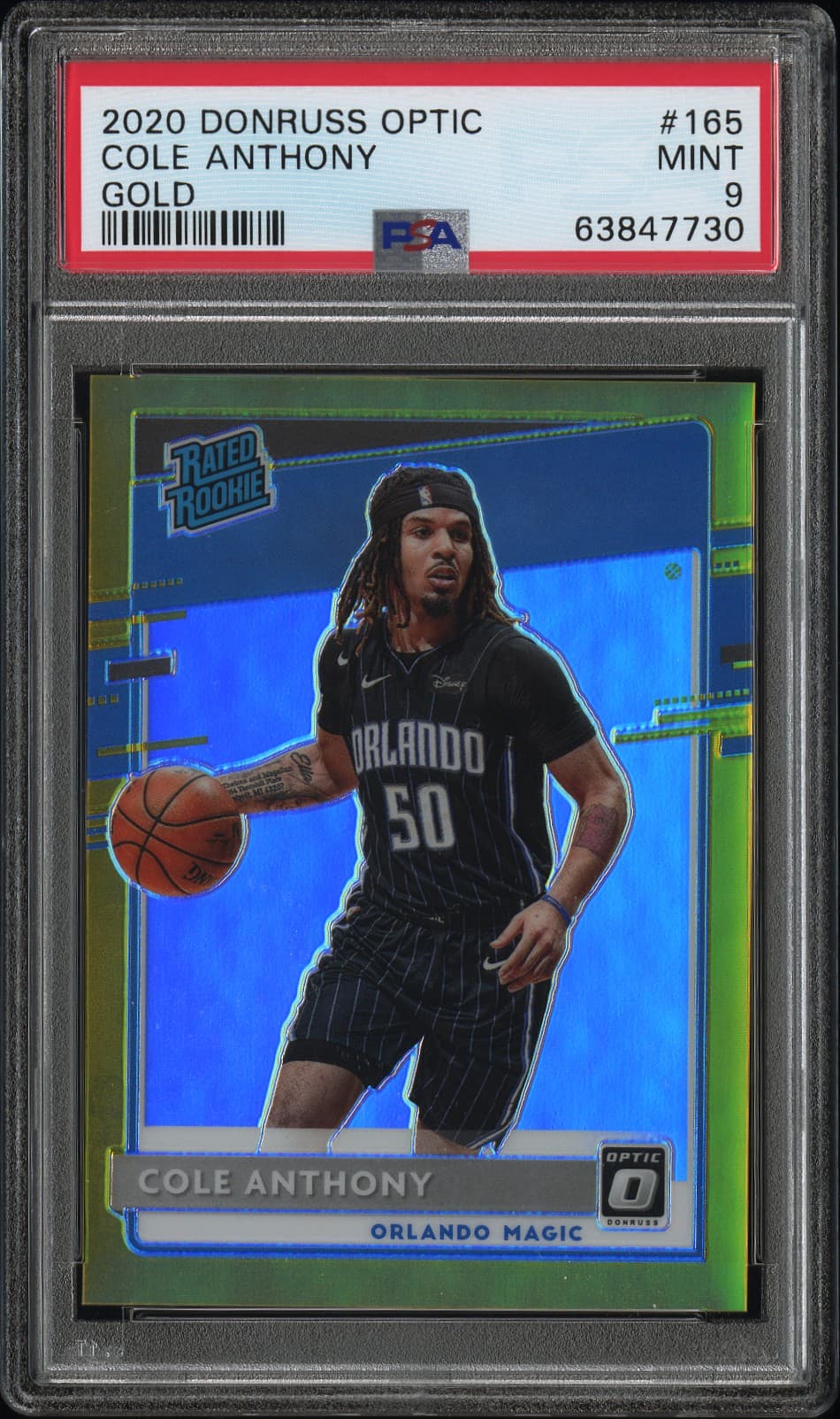 2020 PANINI DONRUSS OPTIC COLE ANTHONY #165 GOLD MINT 9 63847730