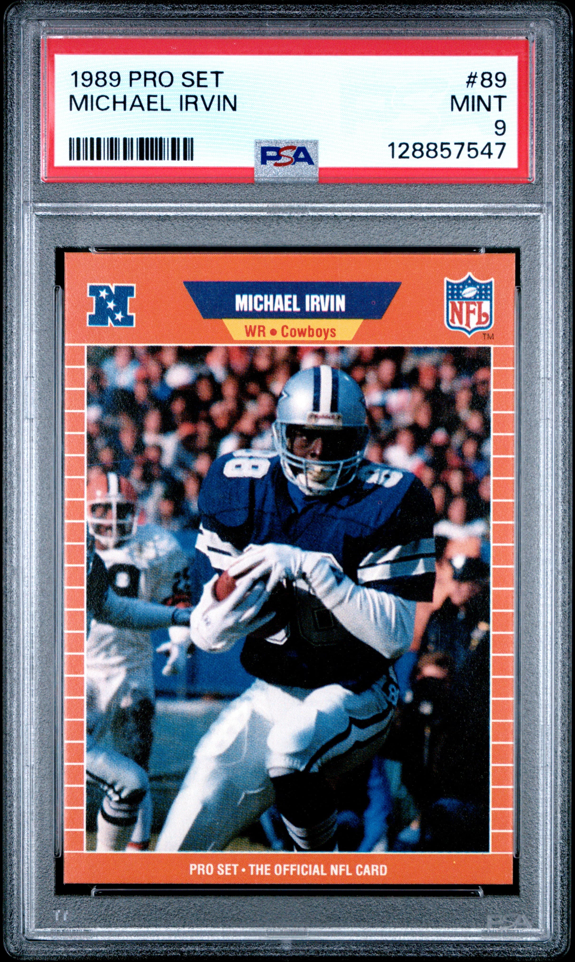 1989 PRO SET MICHAEL IRVIN #89 MINT 9 128857547
