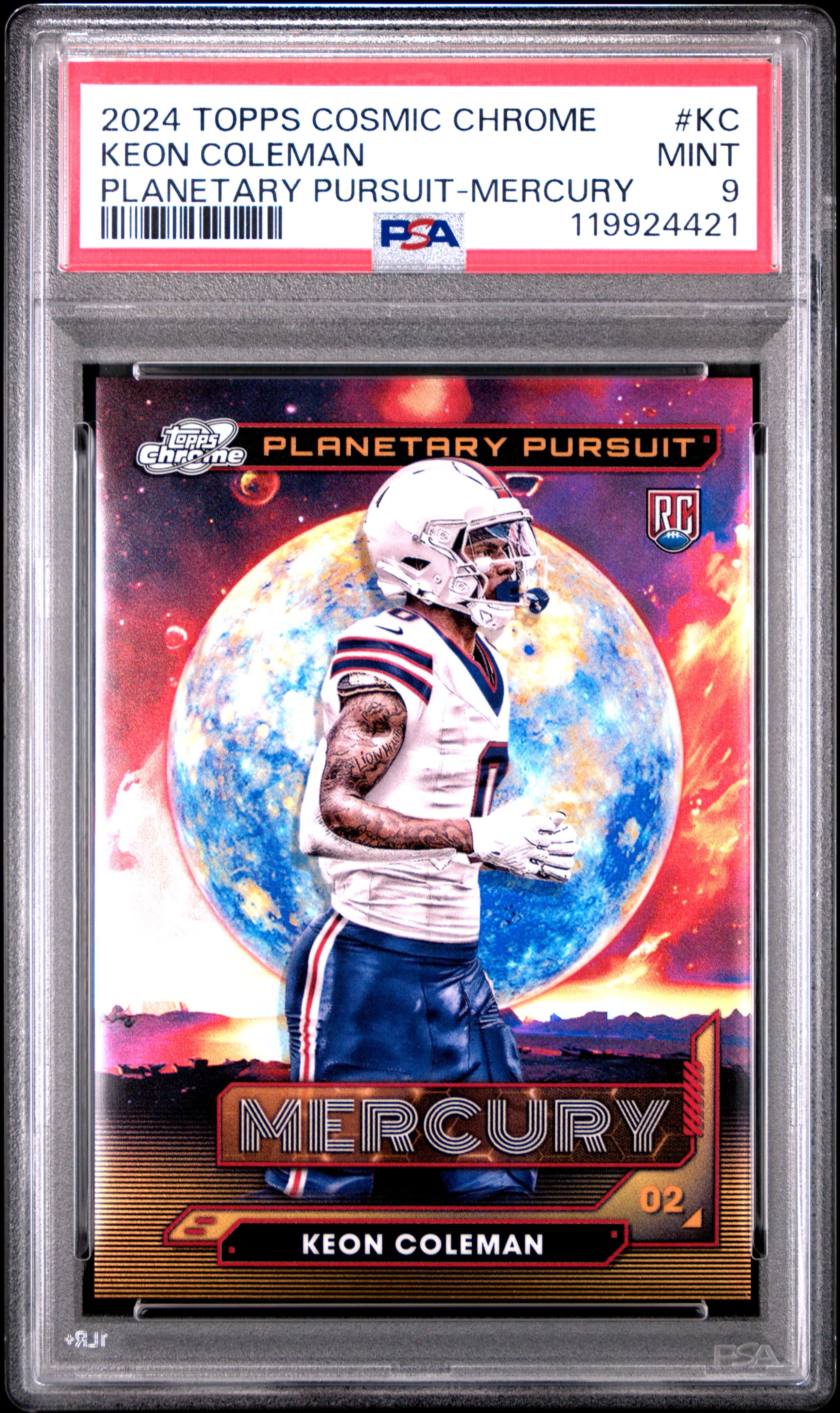 2024 TOPPS COSMIC CHROME PLANETARY PURSUIT KEON COLEMAN #KC PLANETARY PURSUIT-MERCURY MINT 9 119924421