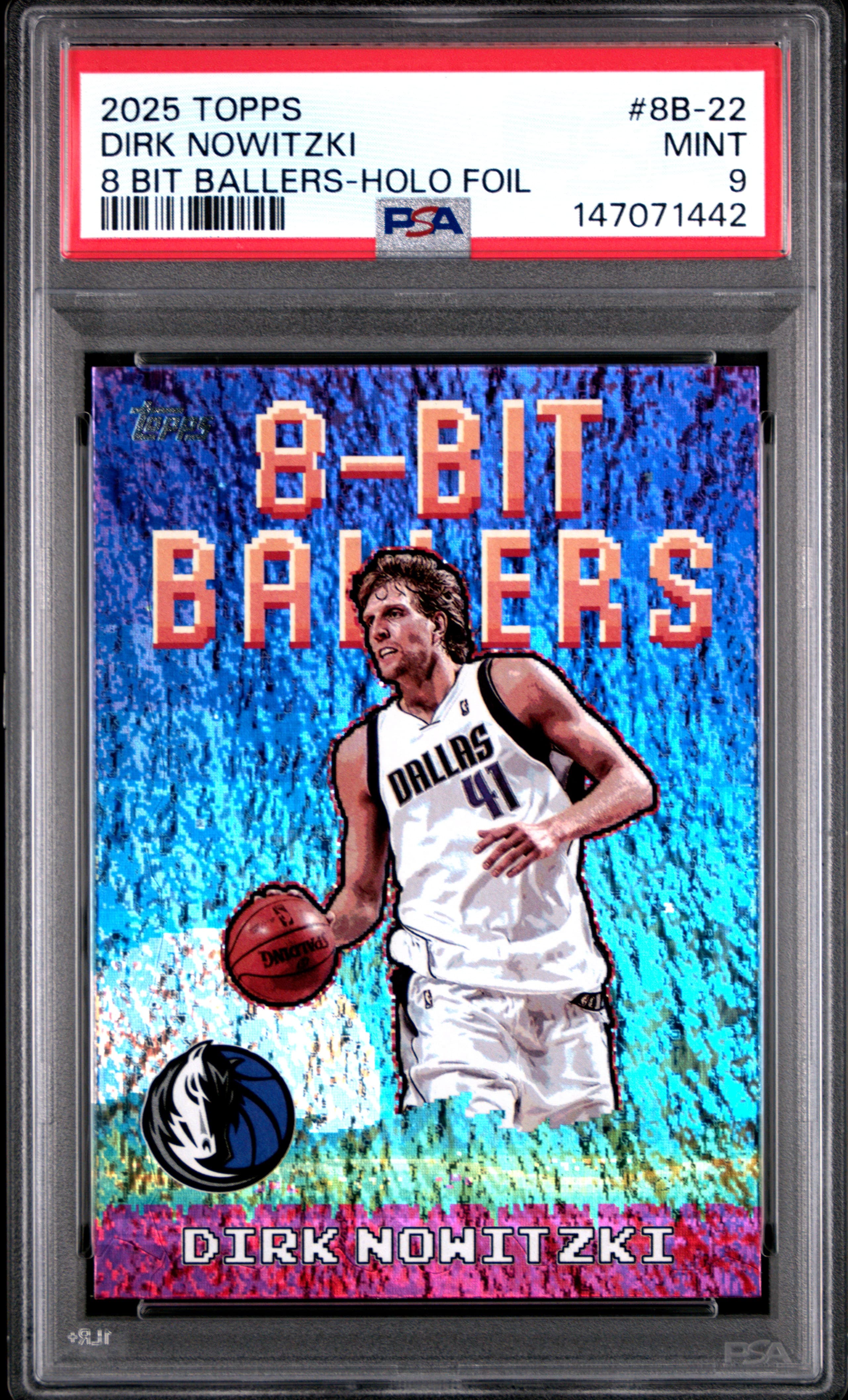 2025 TOPPS 8 BIT BALLERS DIRK NOWITZKI #8B-22 8 BIT BALLERS-HOLO FOIL MINT 9 147071442