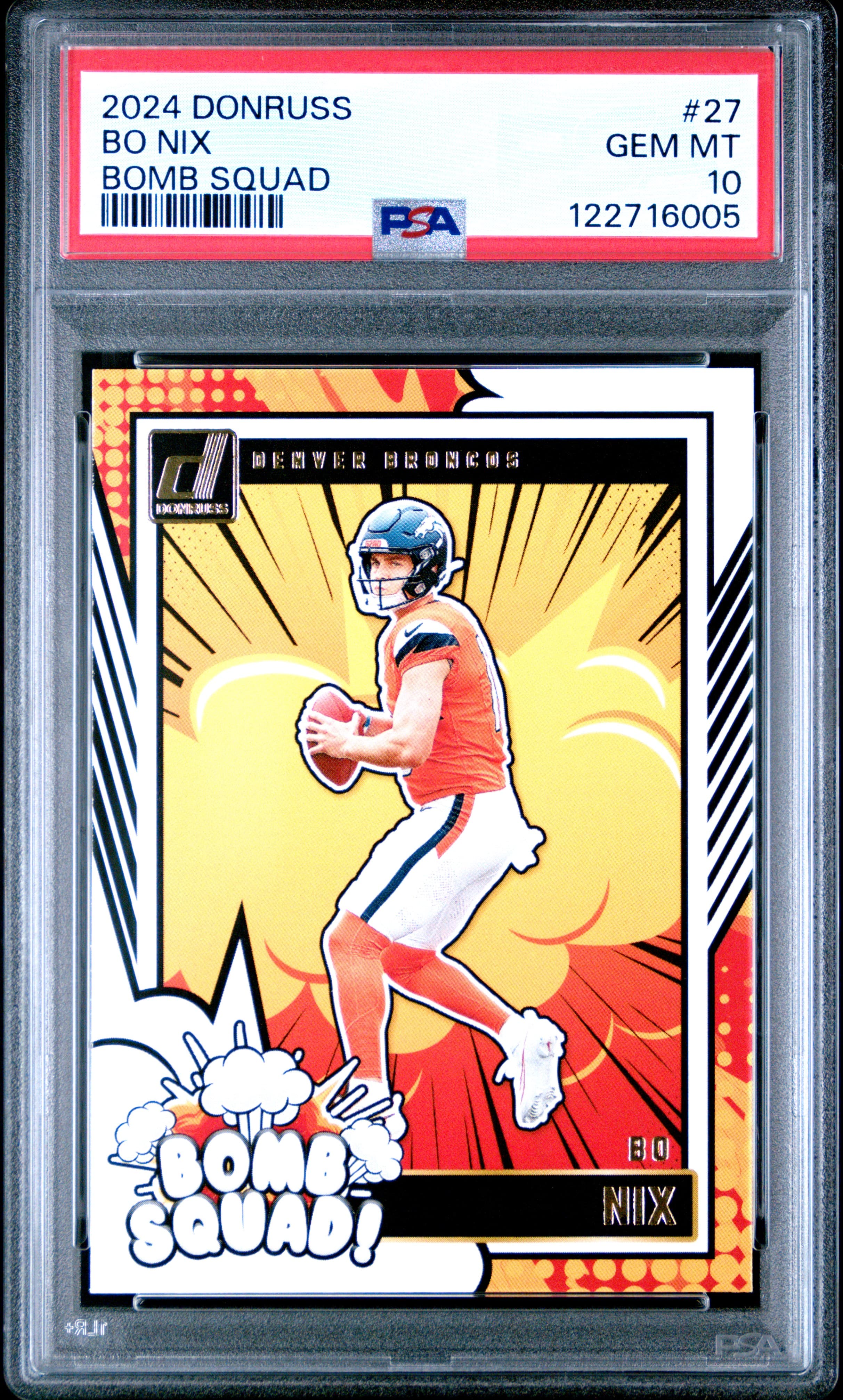 2024 PANINI DONRUSS BOMB SQUAD BO NIX #27 GEM MT 10 122716005