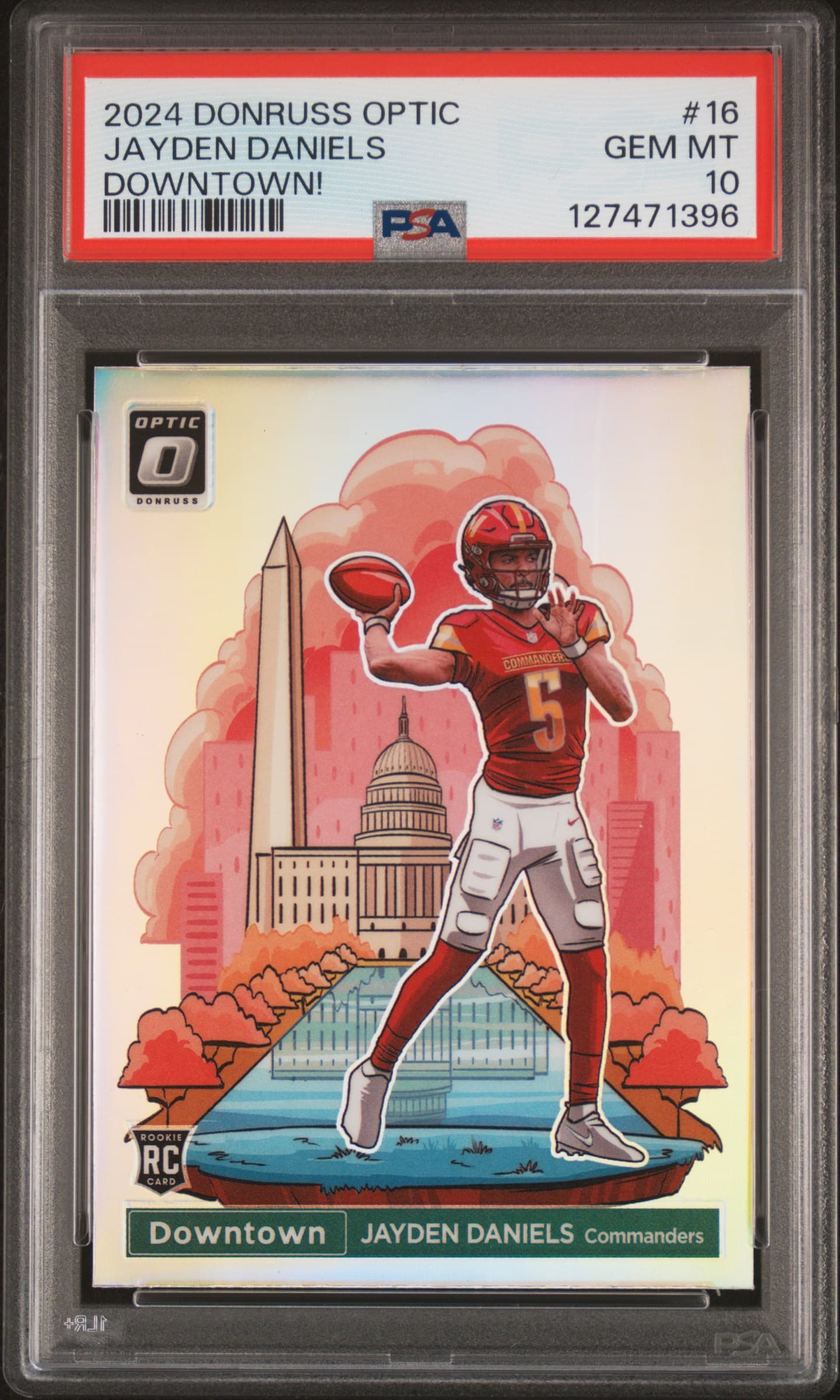 2024 PANINI DONRUSS OPTIC DOWNTOWN! JAYDEN DANIELS #16 GEM MT 10 127471396
