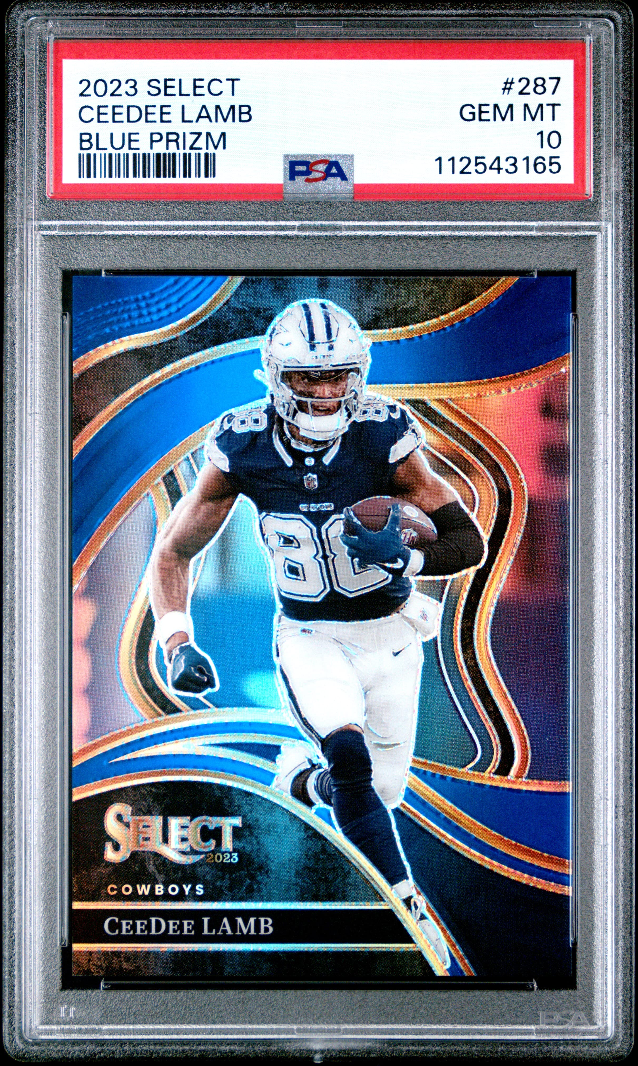 2023 PANINI SELECT CEEDEE LAMB #287 BLUE PRIZM GEM MT 10 112543165
