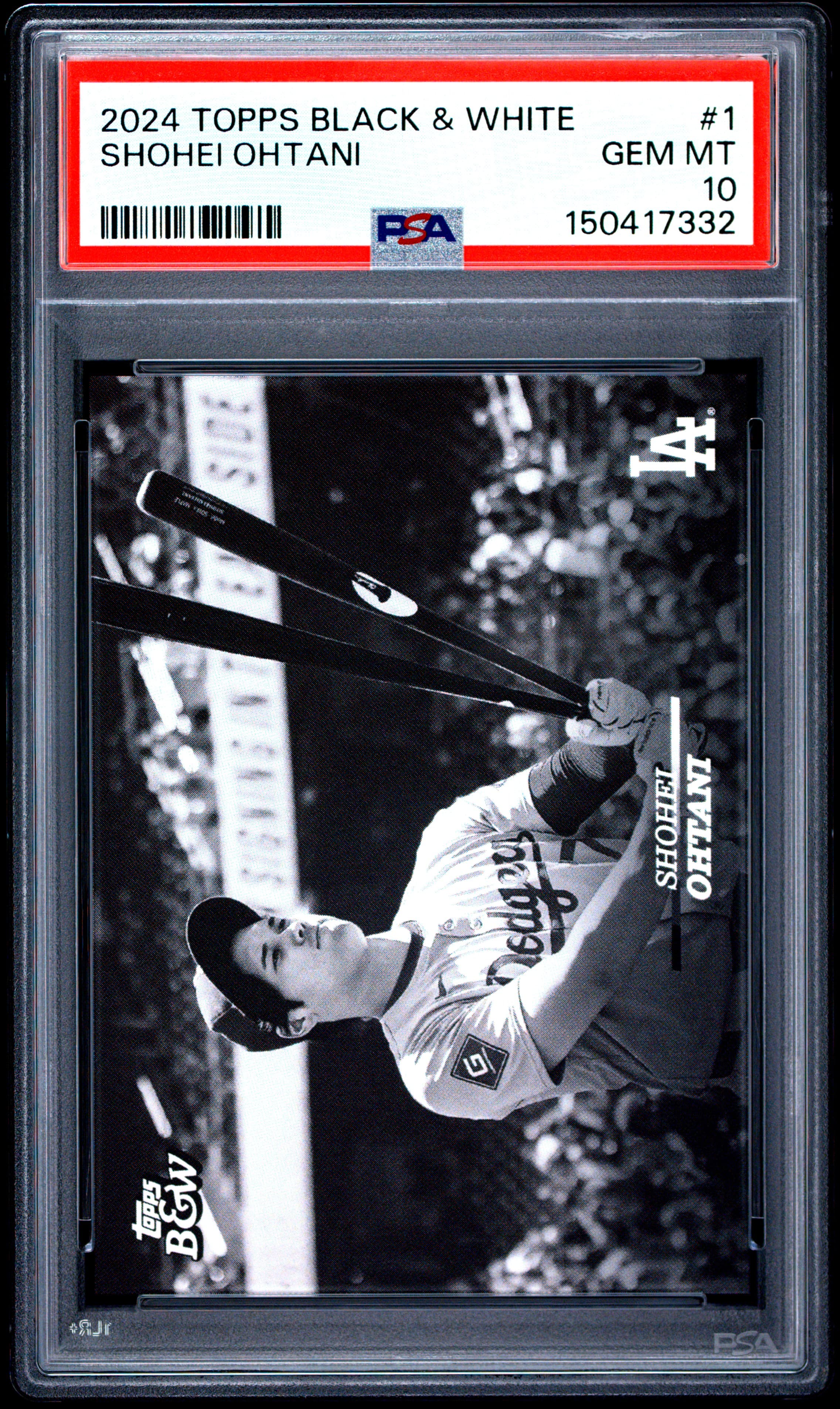 2024 TOPPS BLACK AND WHITE SHOHEI OHTANI #1 GEM MT 10 150417332