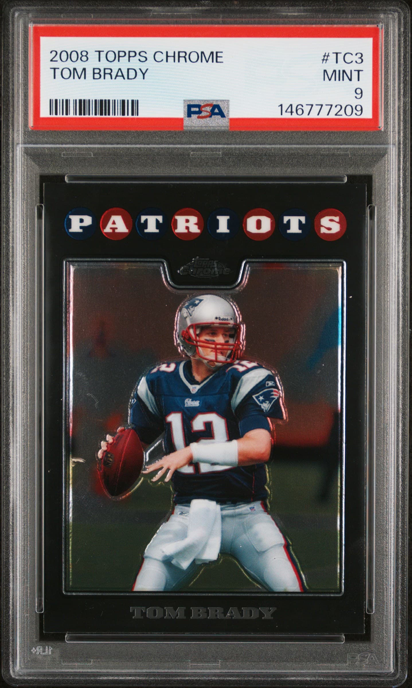 2008 TOPPS CHROME TOM BRADY #TC3 MINT 9 146777209