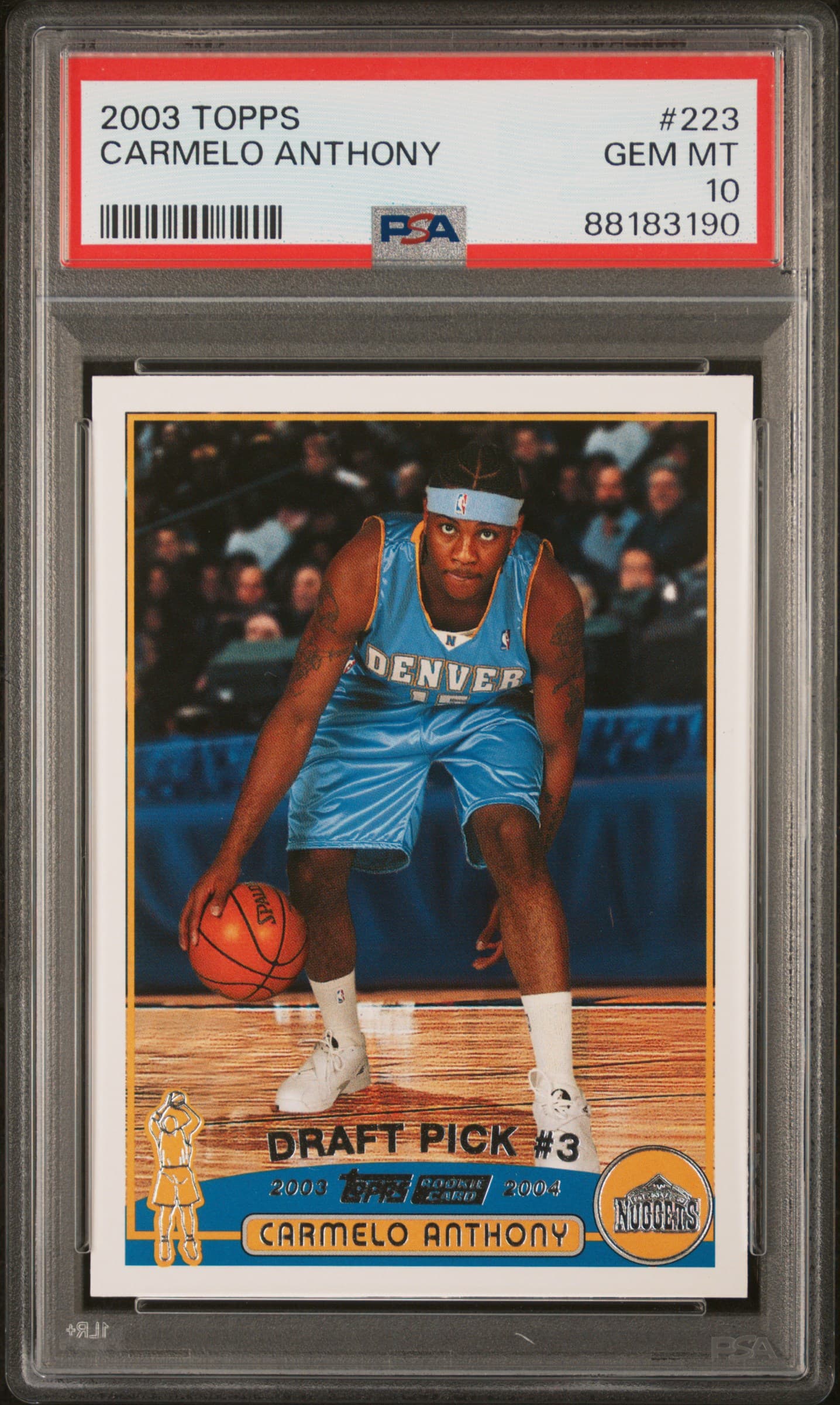 2003 TOPPS CARMELO ANTHONY #223 GEM MT 10 88183190