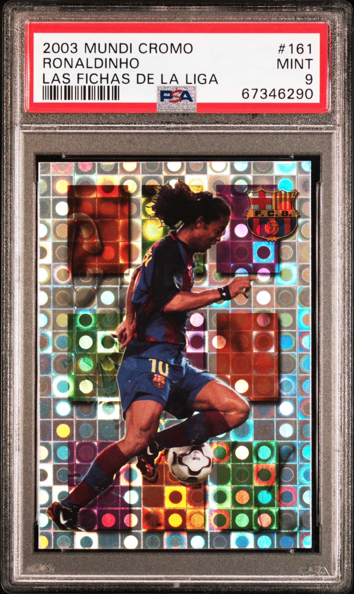 2003 MUNDI CROMO LAS FICHAS DE LA LIGA RONALDINHO #161 LAS FICHAS DE LA LIGA MINT 9 67346290