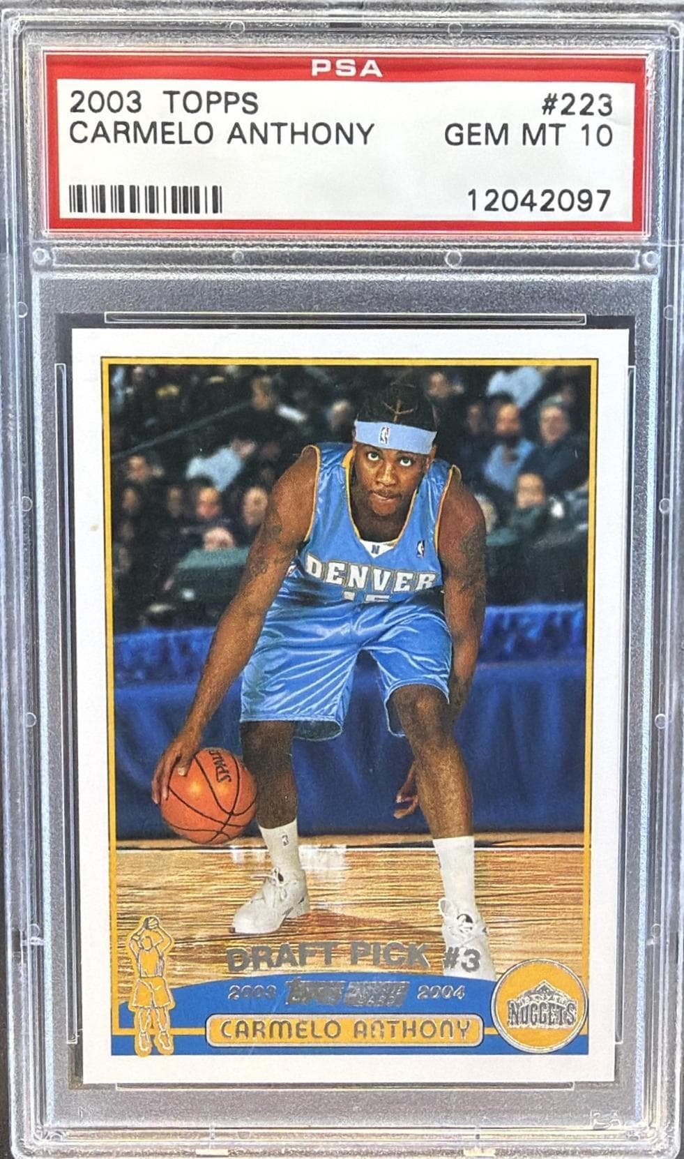 2003 TOPPS CARMELO ANTHONY #223 GEM MT 10 12042097