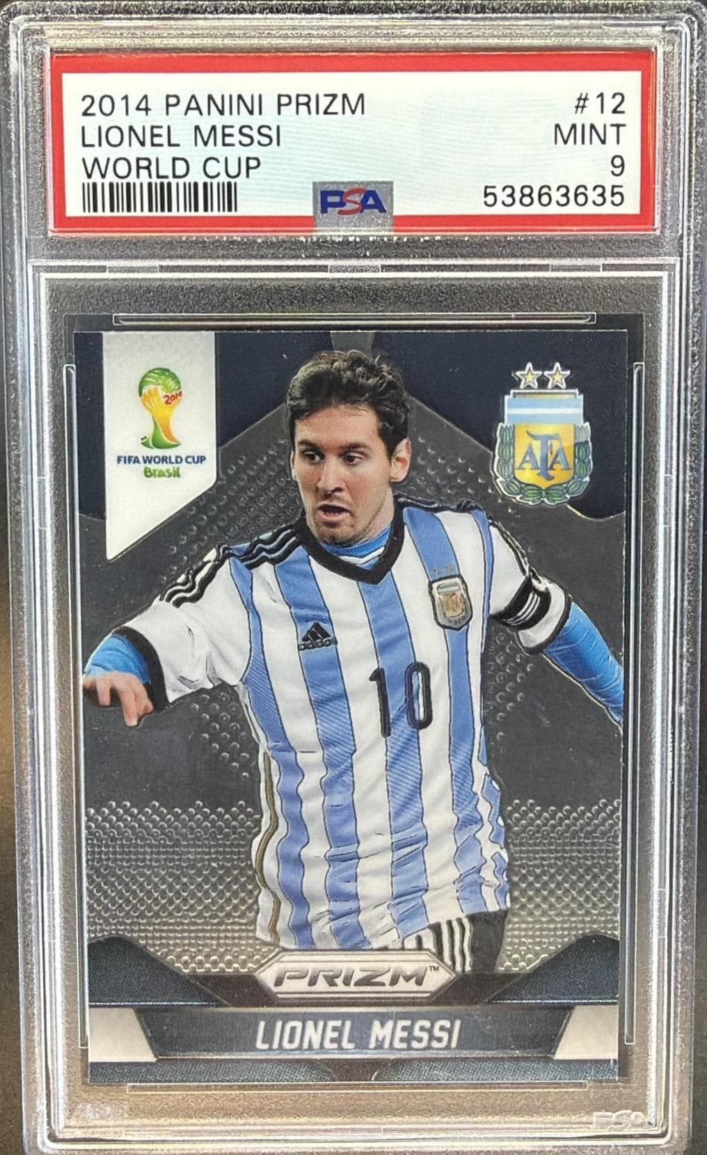 2014 PANINI PRIZM WORLD CUP LIONEL MESSI #12 MINT 9 53863635