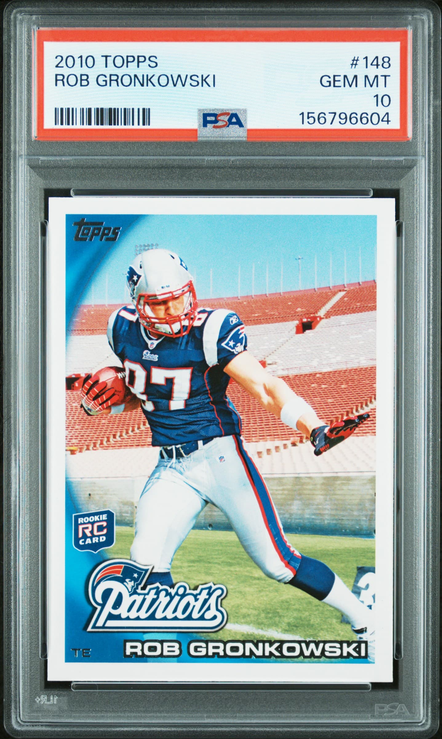 2010 TOPPS ROB GRONKOWSKI #148 GEM MT 10 156796604