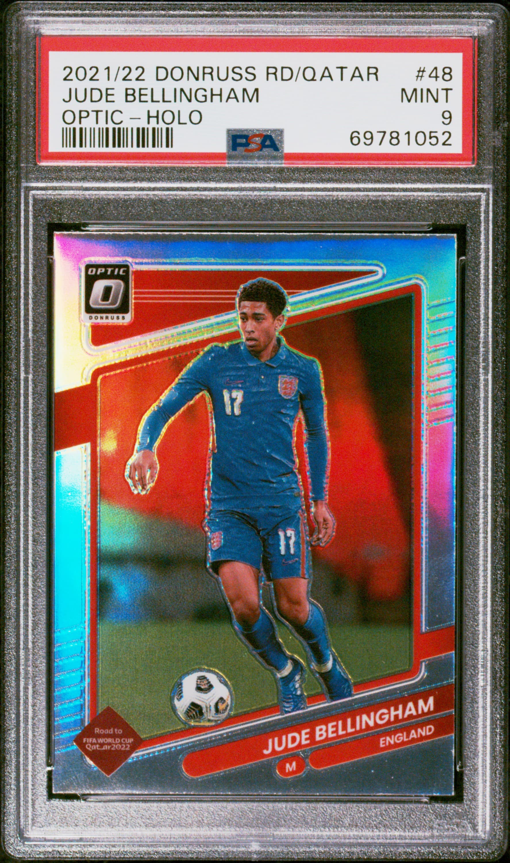 2021 PANINI DONRUSS ROAD TO QATAR JUDE BELLINGHAM #48 OPTIC-HOLO MINT 9 69781052