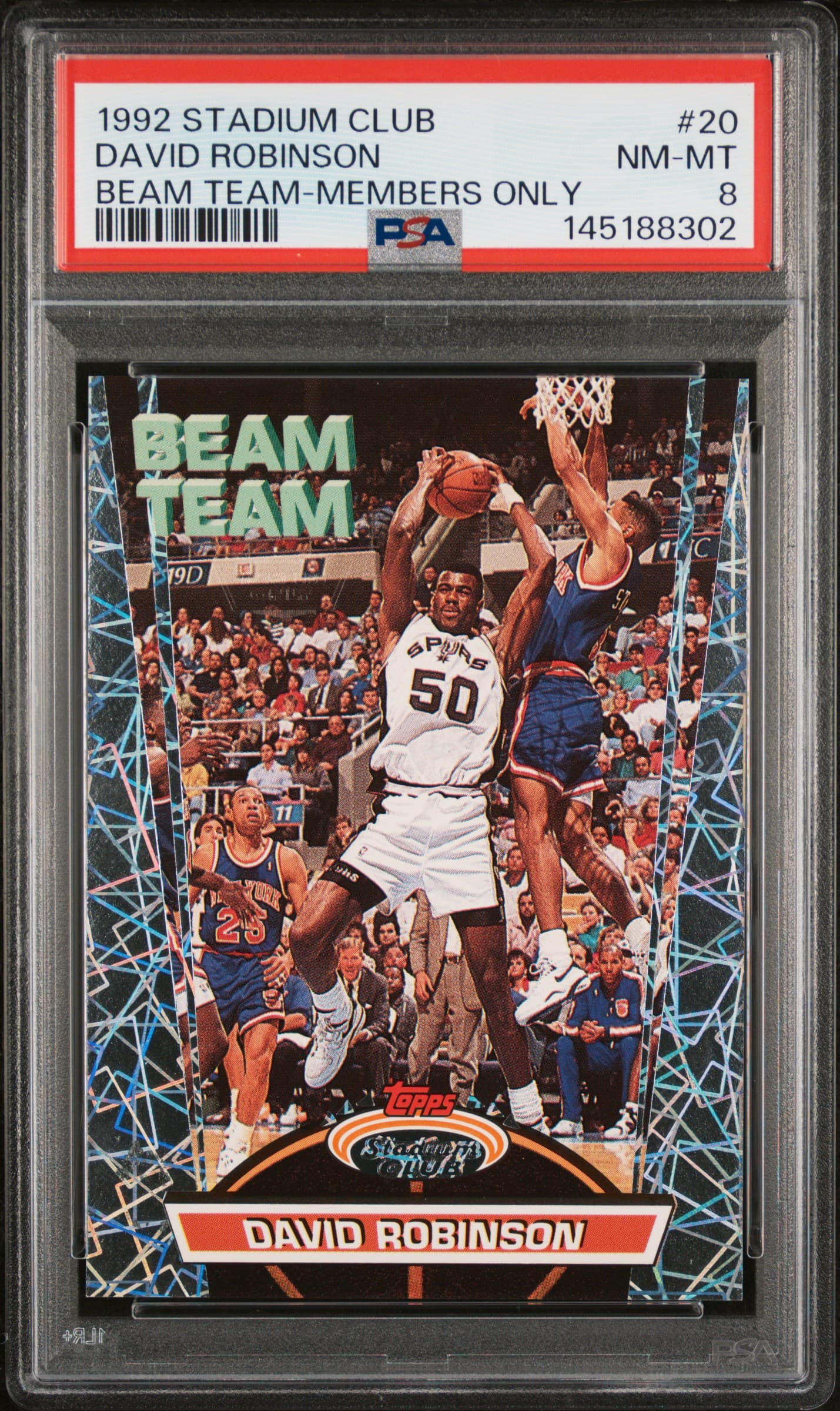 1992 STADIUM CLUB BEAM TEAM DAVID ROBINSON #20 BEAM TEAM-MEMBERS ONLY NM-MT 8 145188302