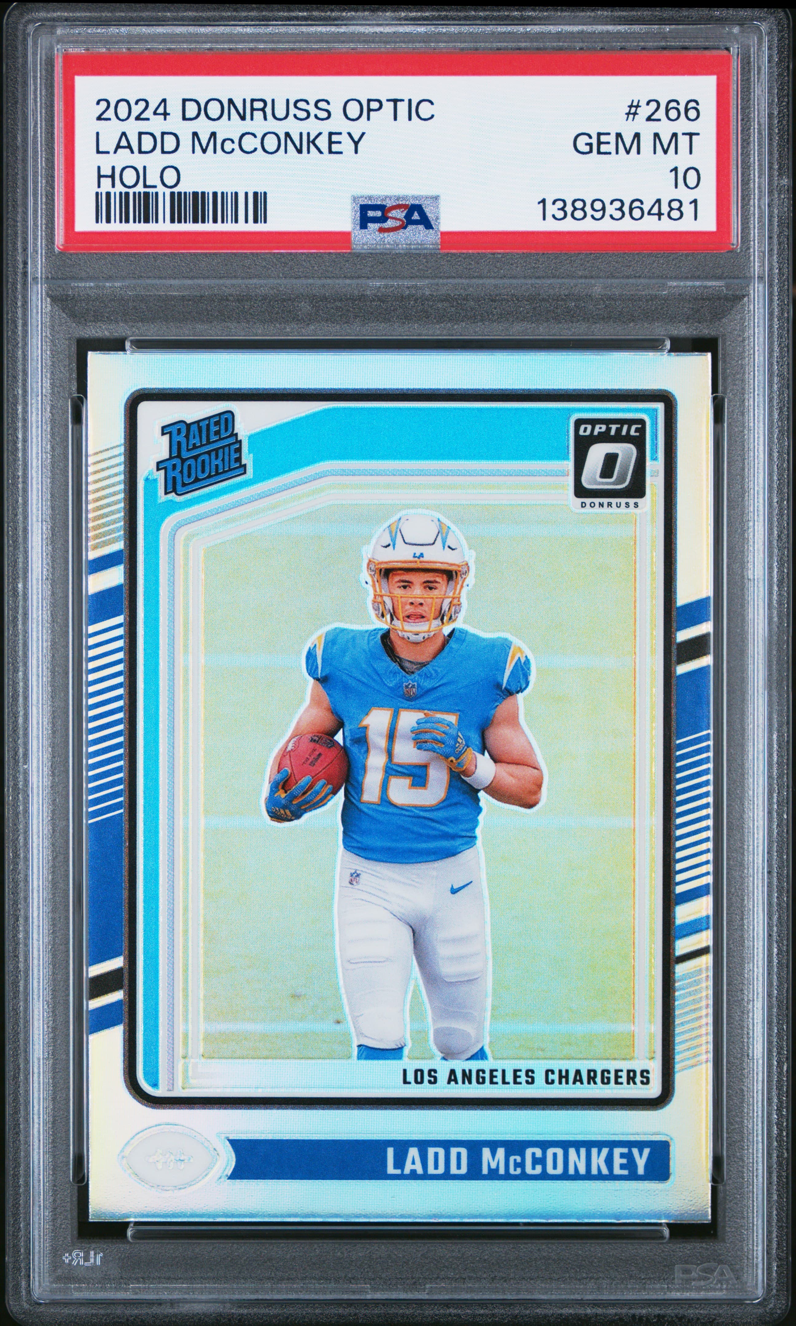 2024 PANINI DONRUSS OPTIC LADD McCONKEY #266 HOLO GEM MT 10 138936481