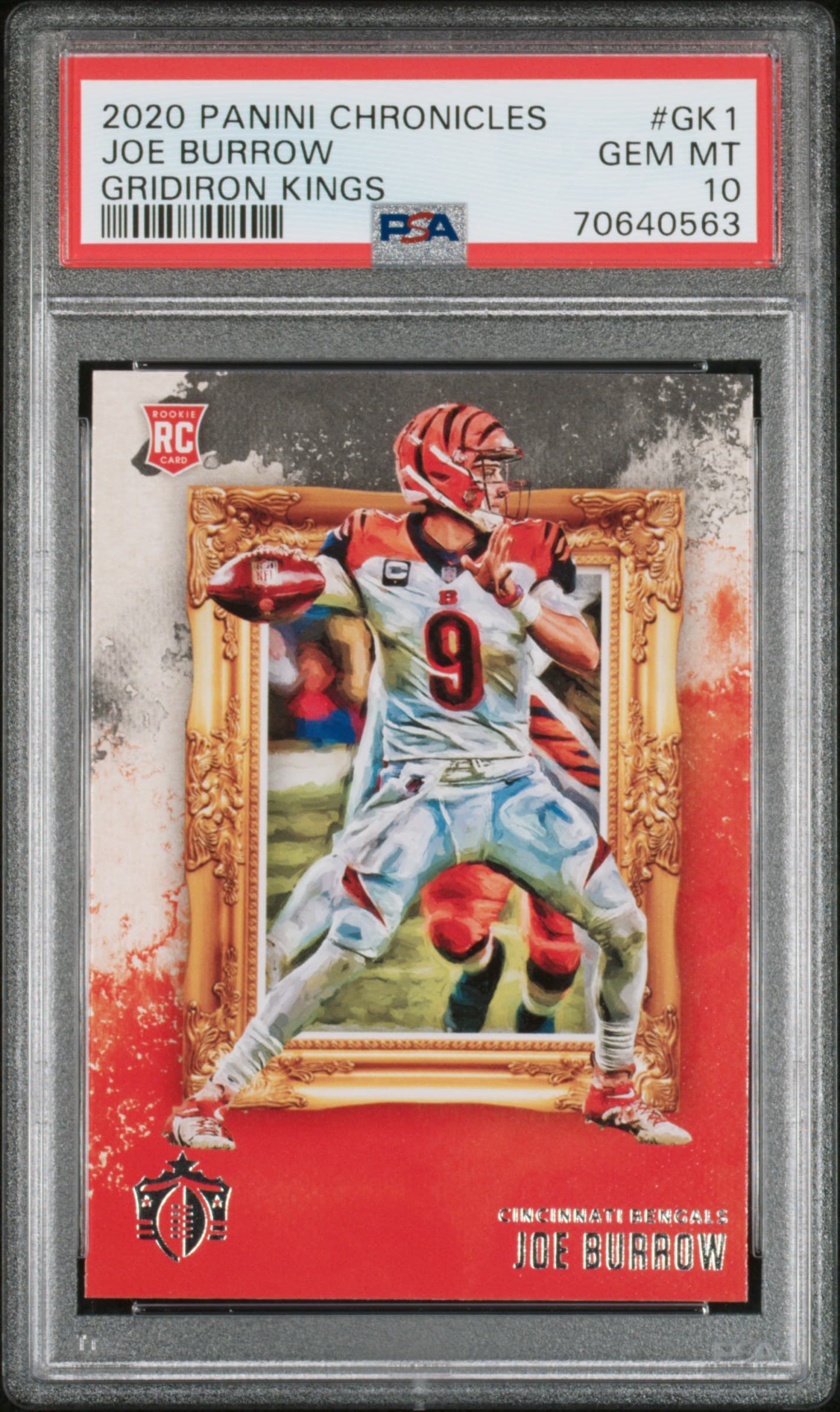 2020 PANINI CHRONICLES GRIDIRON KINGS JOE BURROW #GK1 GRIDIRON KINGS GEM MT 10 70640563