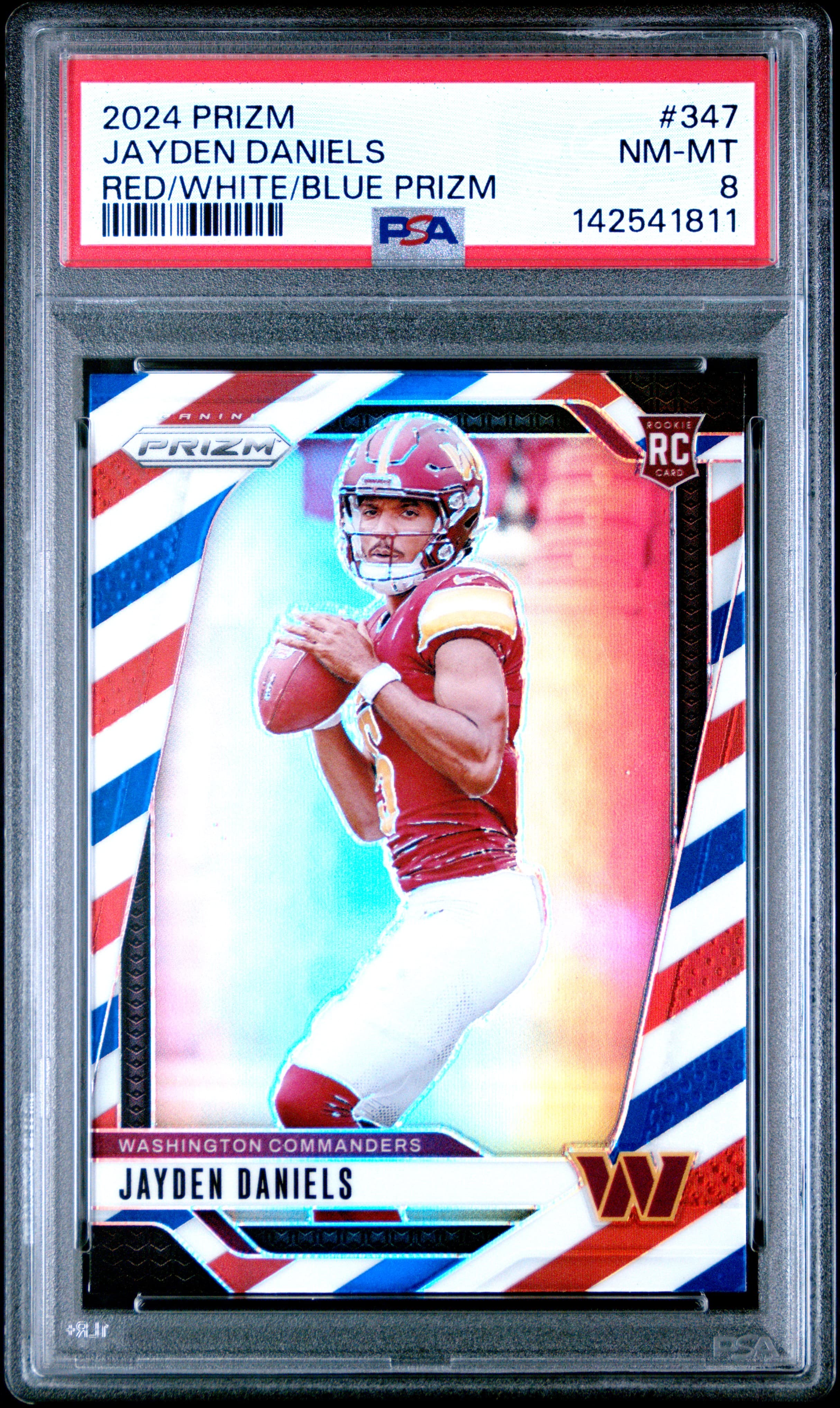 2024 PANINI PRIZM JAYDEN DANIELS #347 RED/WHITE/BLUE PRIZM NM-MT 8 142541811
