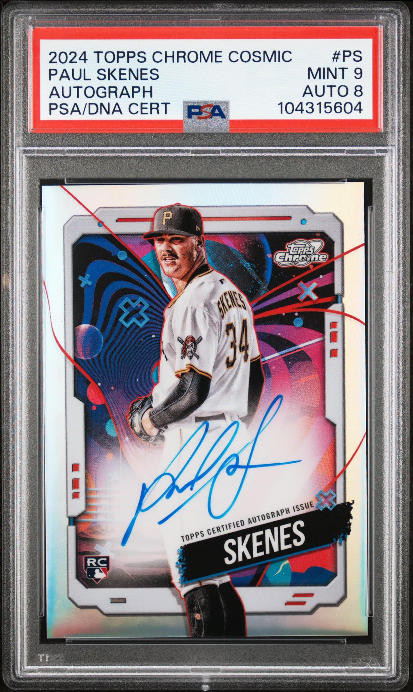 2024 TOPPS COSMIC CHROME COSMIC CHROME AUTOGRAPHS PAUL SKENES #PS MINT 9 104315604