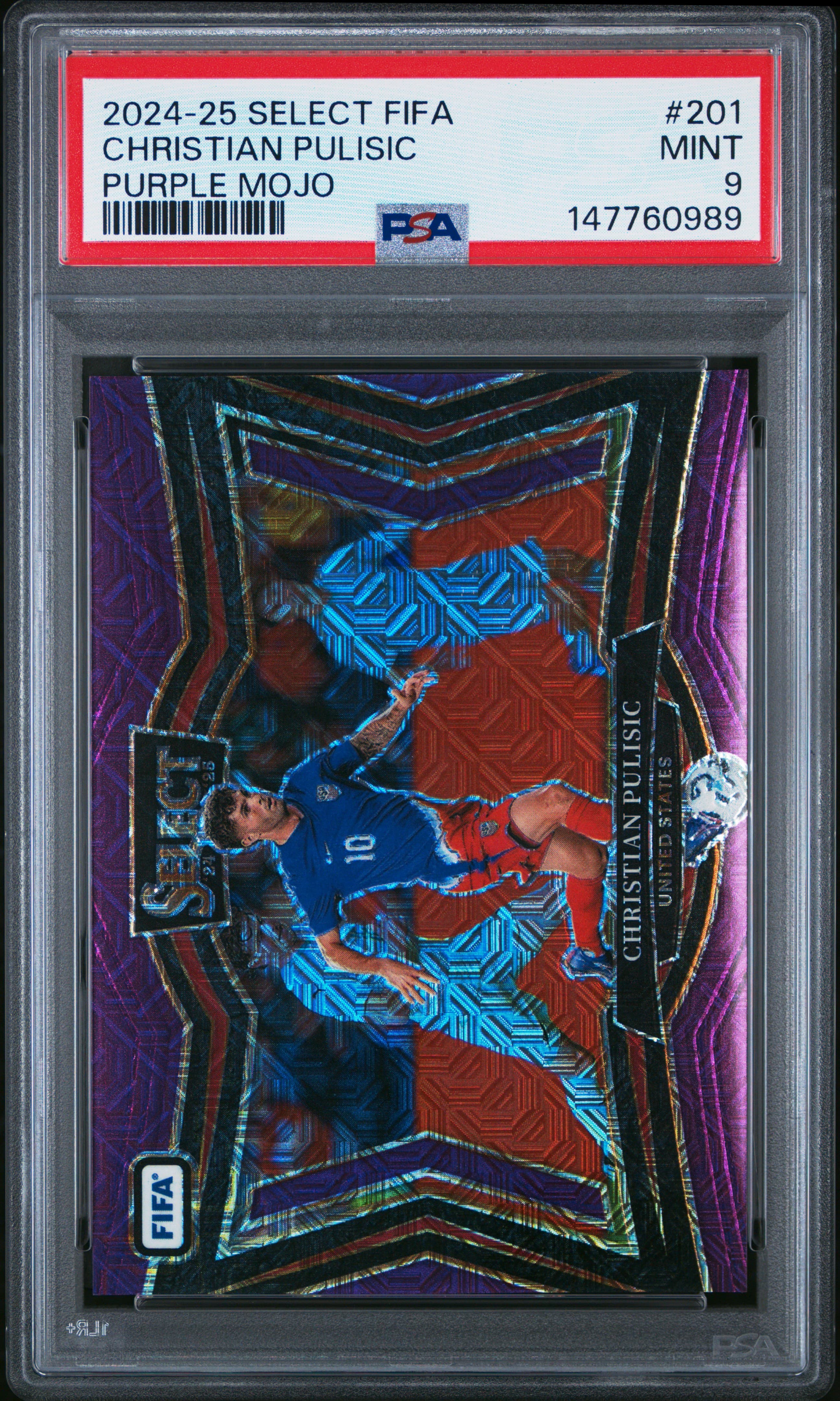 2024-25 PANINI SELECT FIFA CHRISTIAN PULISIC #201 PURPLE MOJO MINT 9 147760989