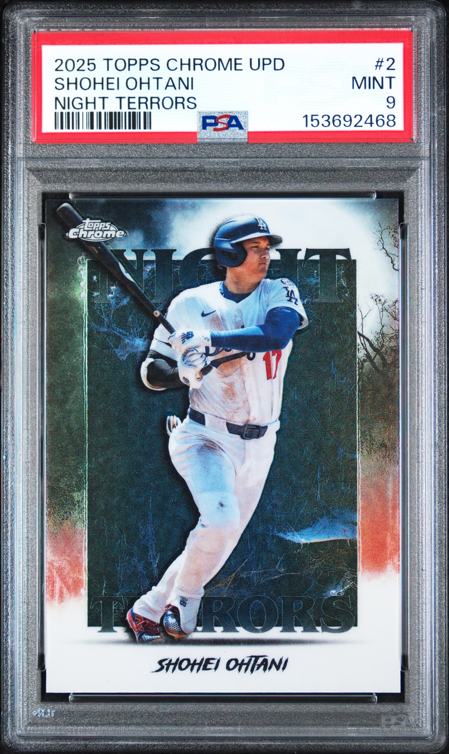 2025 TOPPS CHROME UPDATE NIGHT TERRORS SHOHEI OHTANI #2 MINT 9 153692468
