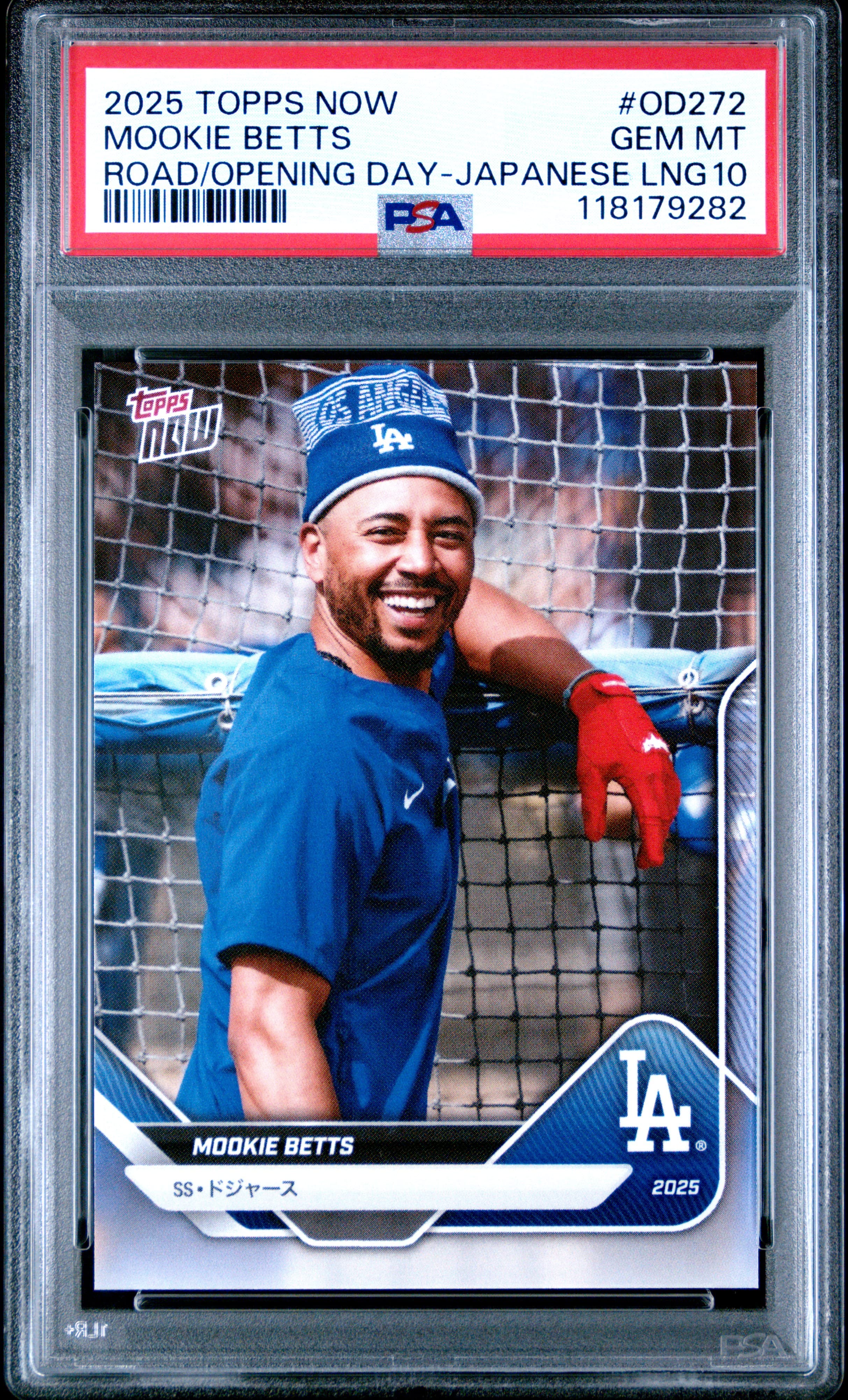 2025 TOPPS NOW ROAD TO OPENING DAY MOOKIE BETTS #OD272 ROAD/OPEN DAY-JAPAN EDITION GEM MT 10 118179282