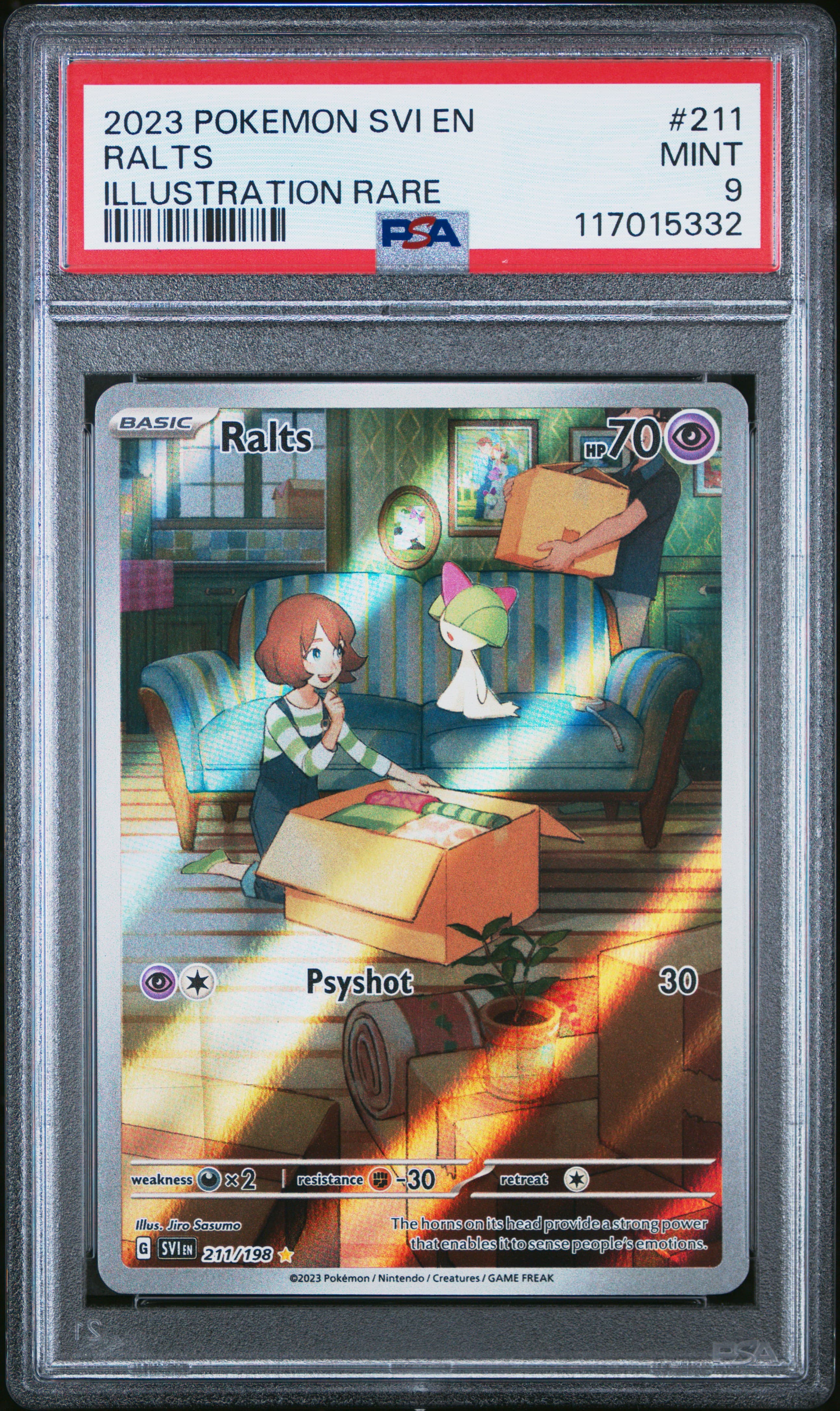 2023 POKEMON SVI EN-SCARLET & VIOLET RALTS #211 ILLUSTRATION RARE MINT 9 117015332