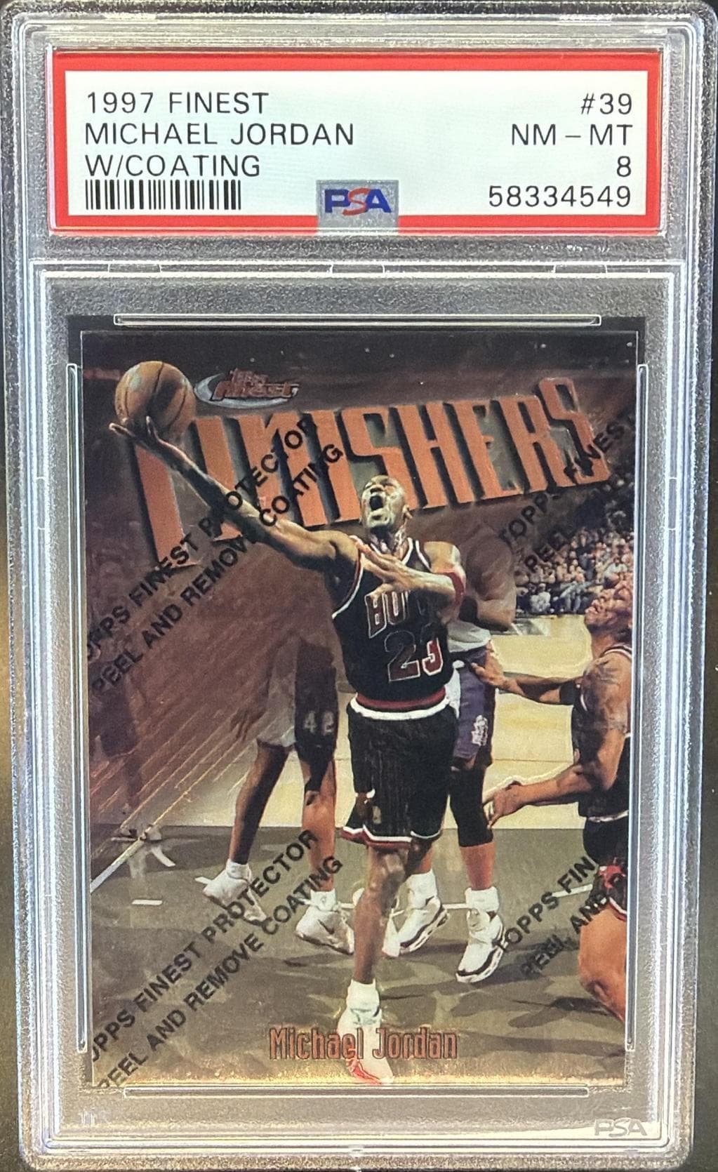 1997 FINEST MICHAEL JORDAN #39 W/COATING NM-MT 8 58334549